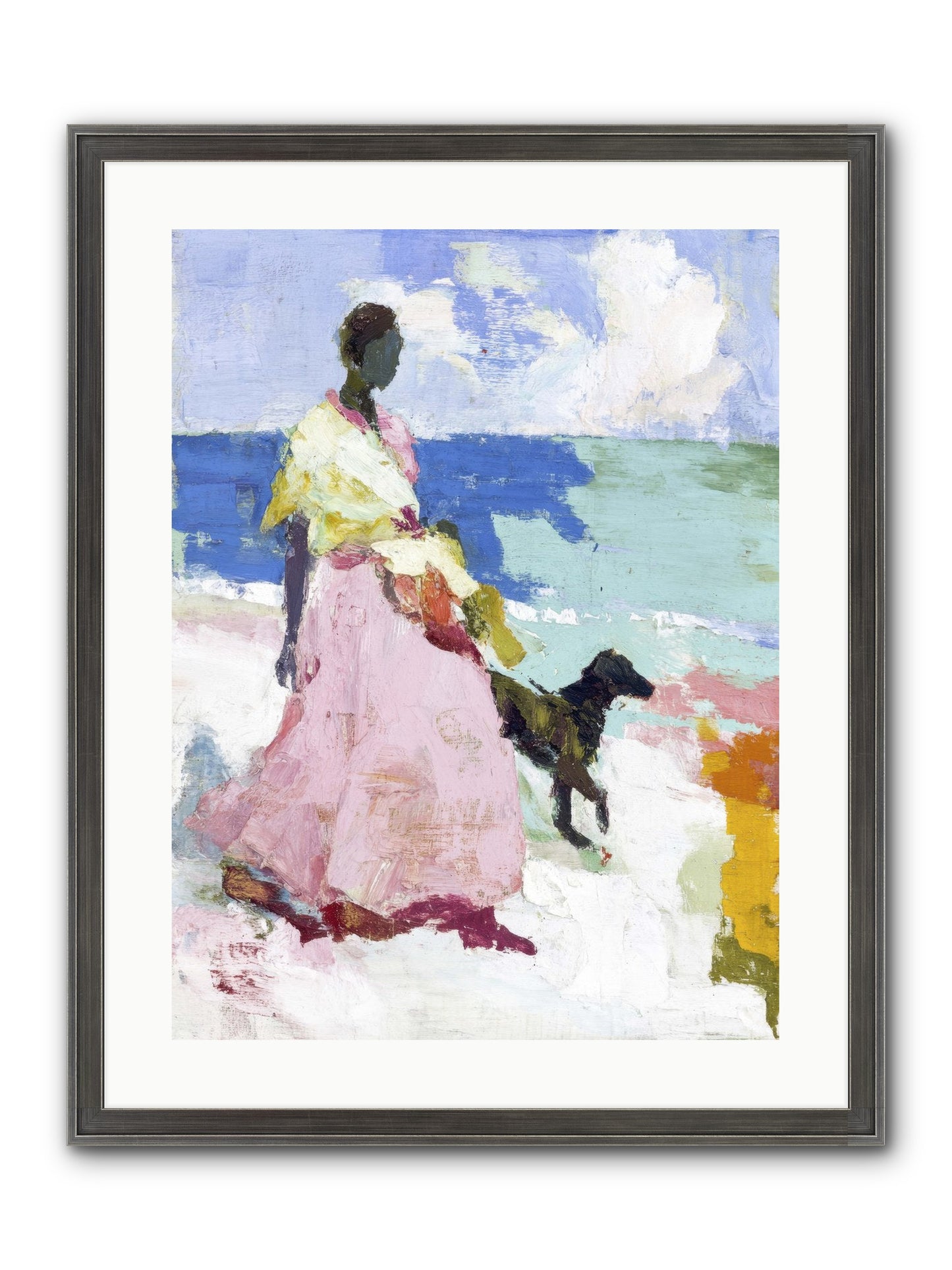 The Sea's Tender Heart Framed Print - Slimwoods Black/Silver 18x24