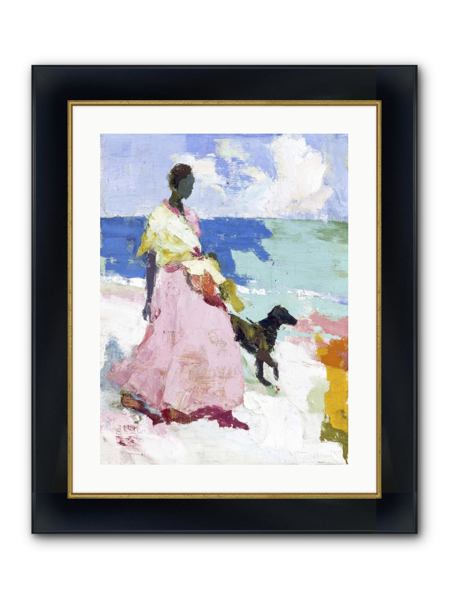 The Sea's Tender Heart Framed Print - Wide Black w/Gold 18x24