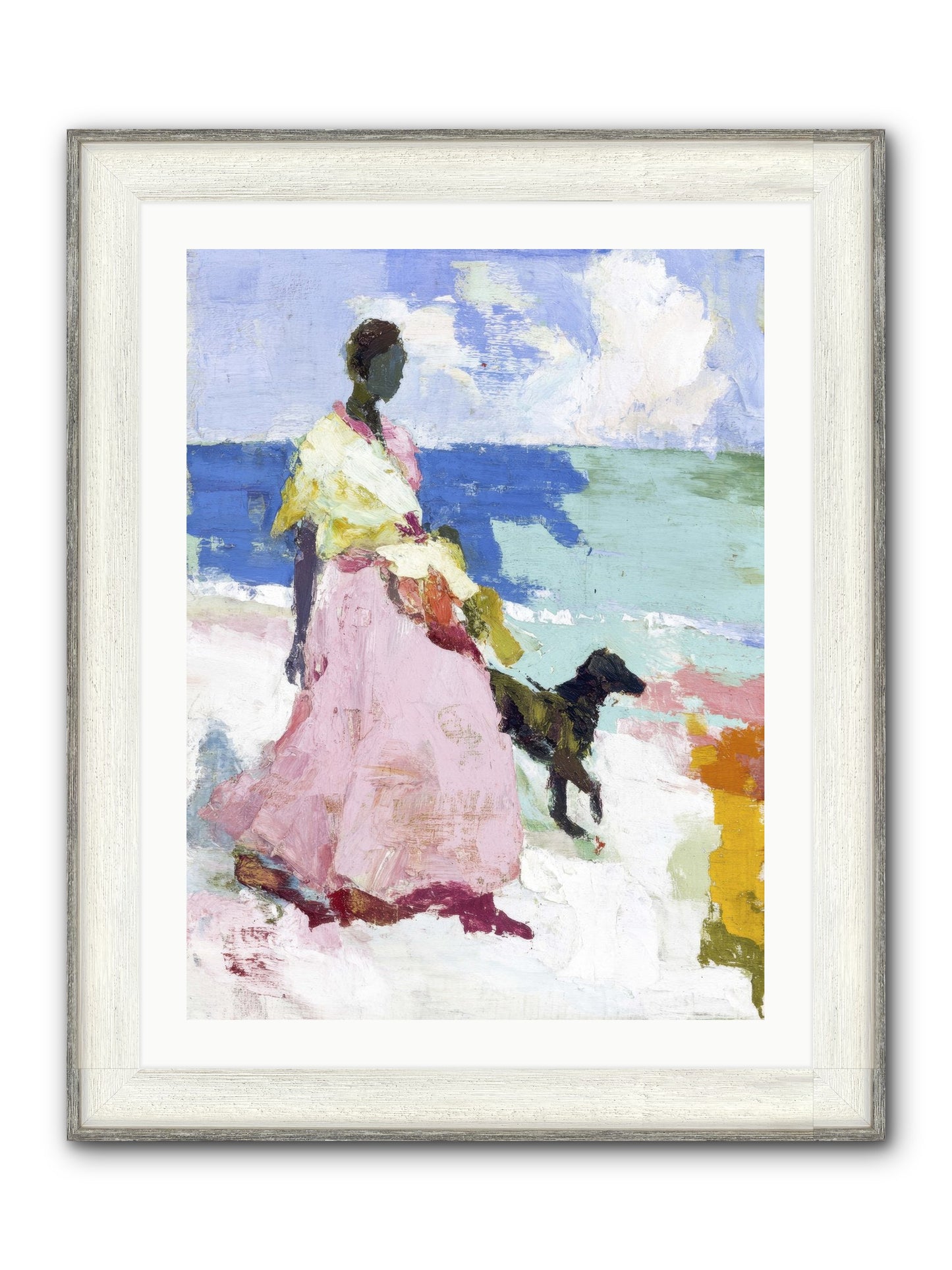 The Sea's Tender Heart Framed Print - Driftwood White 24x32