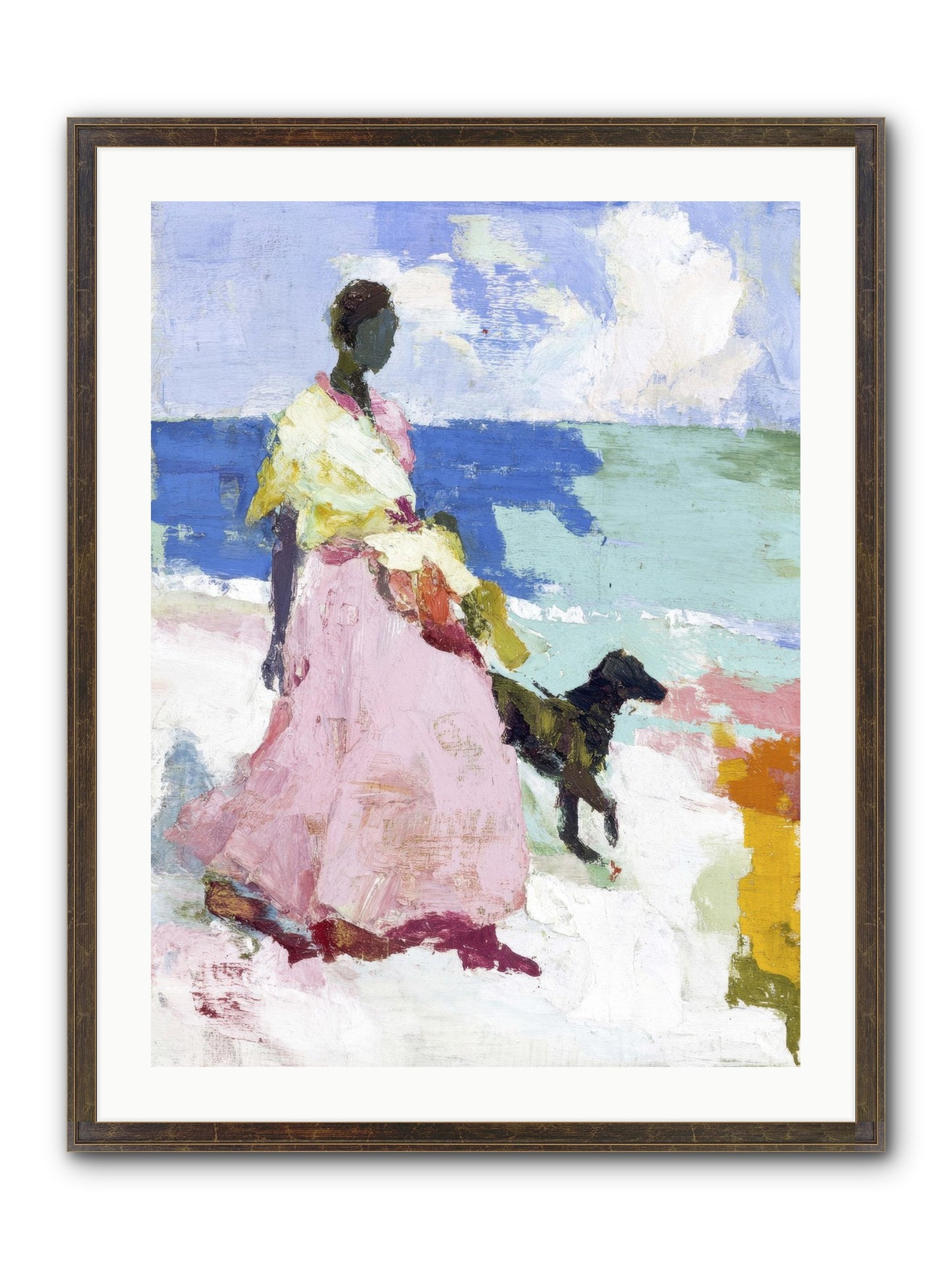 The Sea's Tender Heart Framed Print - Slimwoods Black/Gold 24x32