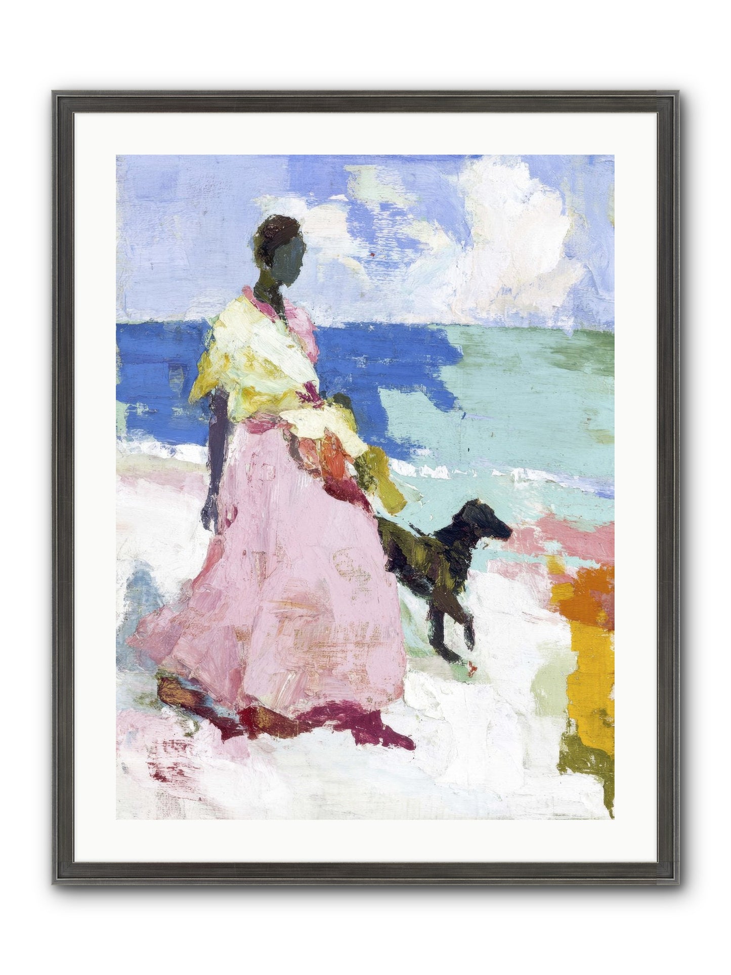 The Sea's Tender Heart Framed Print - Slimwoods Black/Silver 24x32