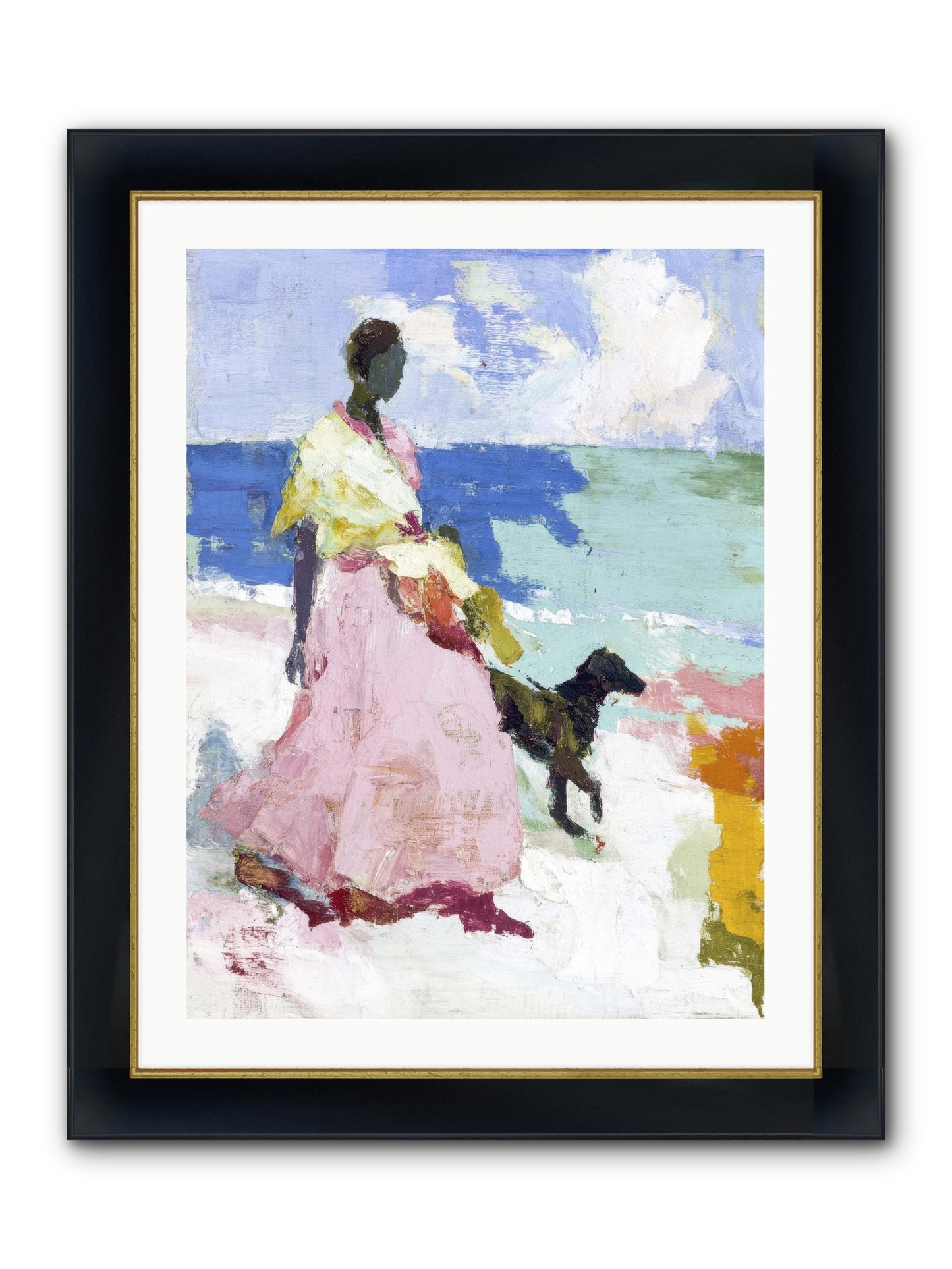 The Sea's Tender Heart Framed Print - Wide Black w/Gold 24x32