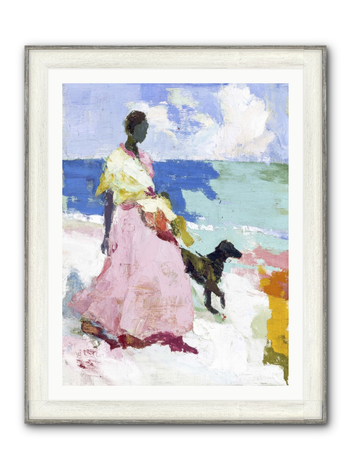 The Sea's Tender Heart Framed Print - Driftwood White 30x40