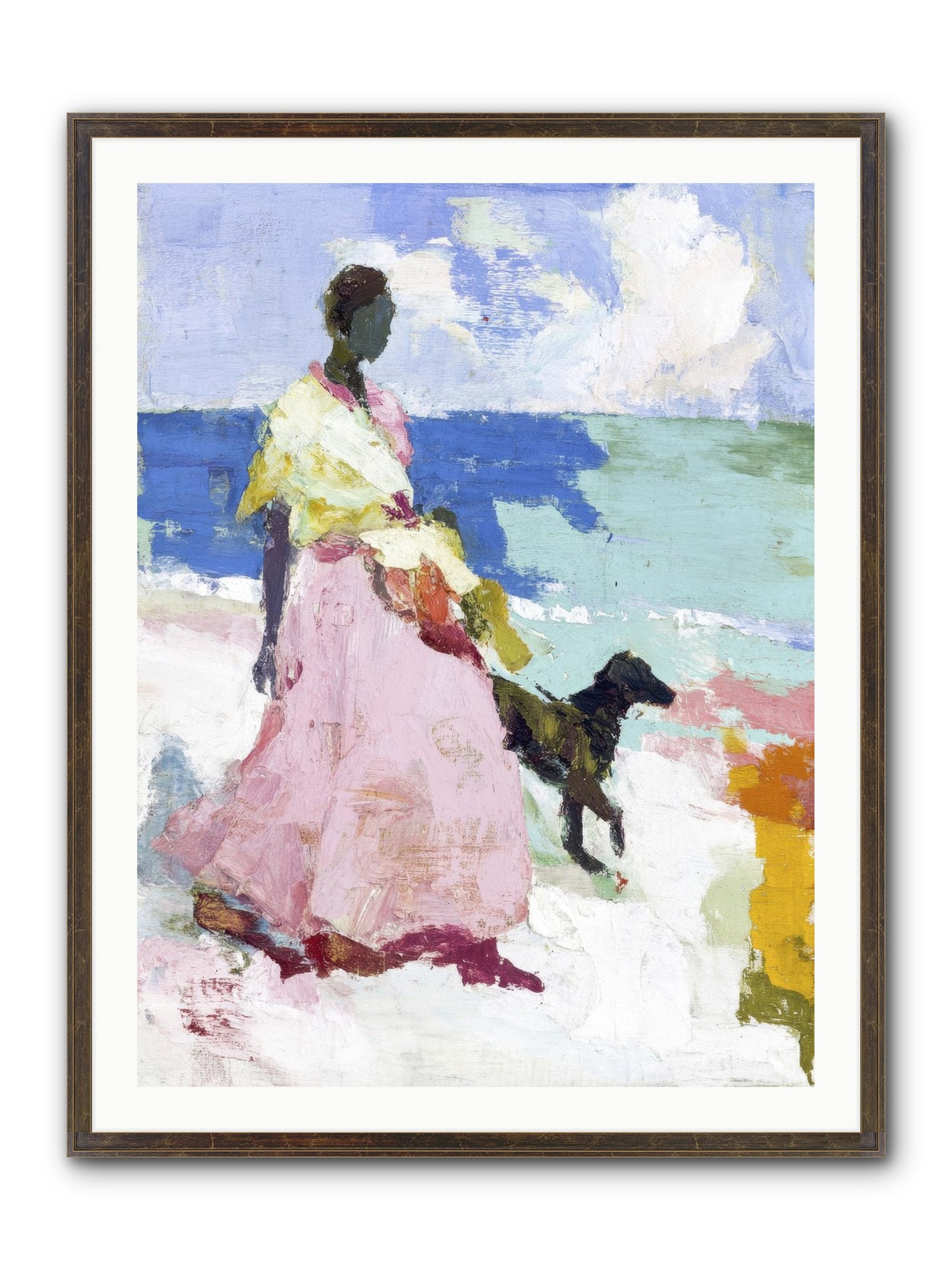 The Sea's Tender Heart Framed Print - Slimwoods Black/Gold 30x40