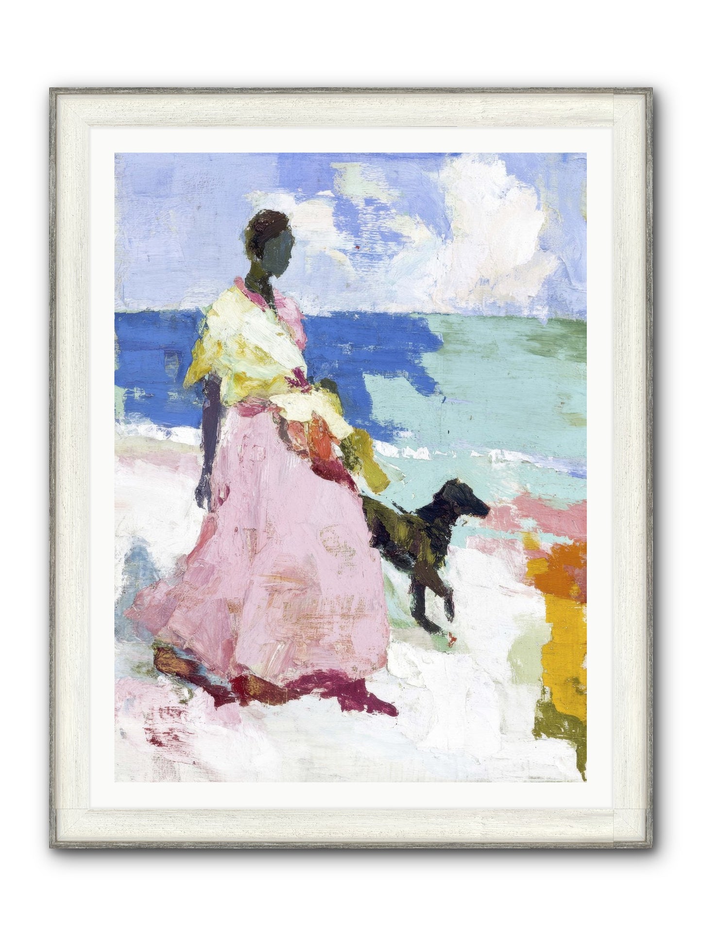 The Sea's Tender Heart Framed Print - Driftwood White 36x48