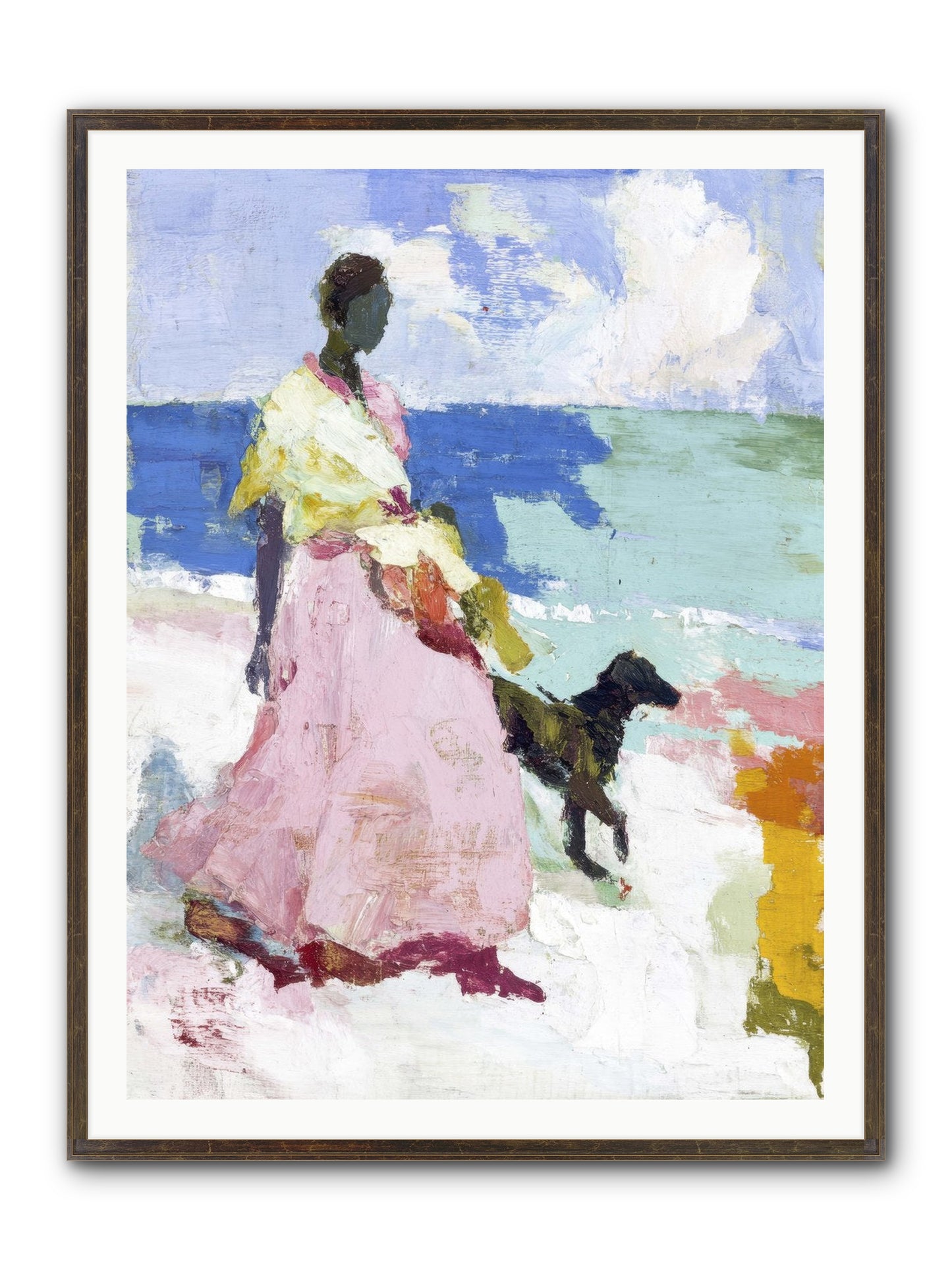 The Sea's Tender Heart Framed Print - Slimwoods Black/Gold 36x48
