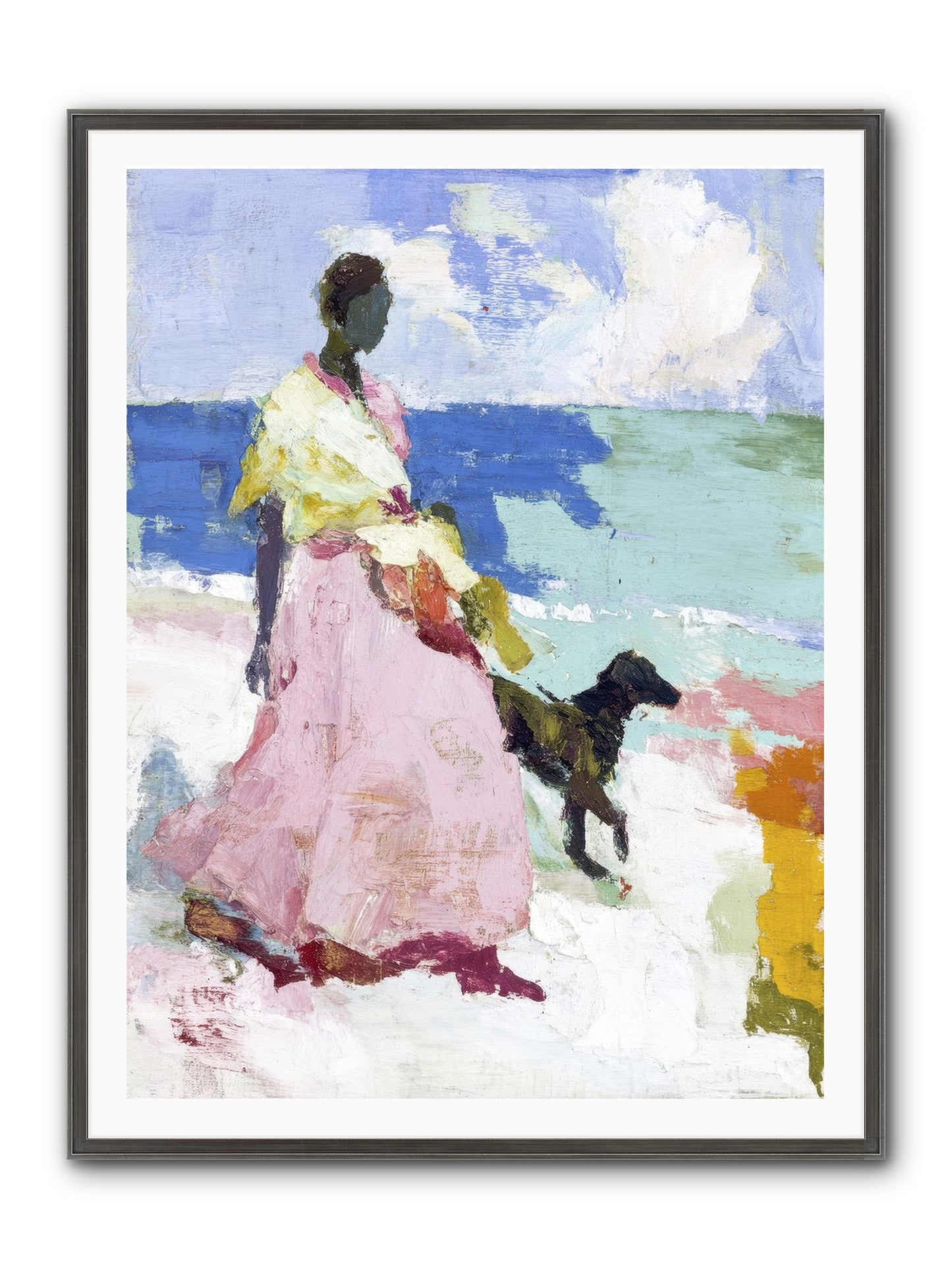 The Sea's Tender Heart Framed Print - Slimwoods Black/Silver 36x48