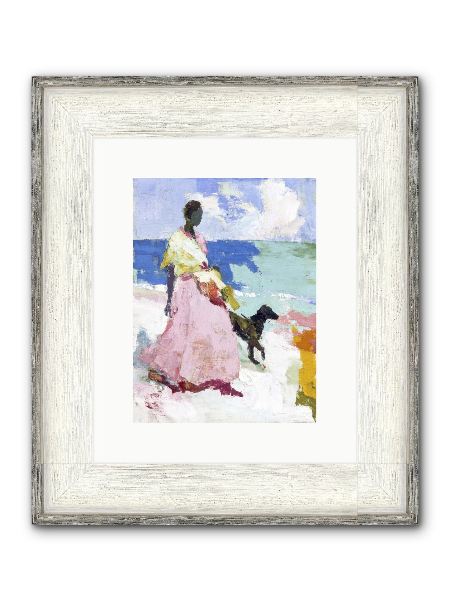 The Sea's Tender Heart Framed Print - Driftwood White 9x12