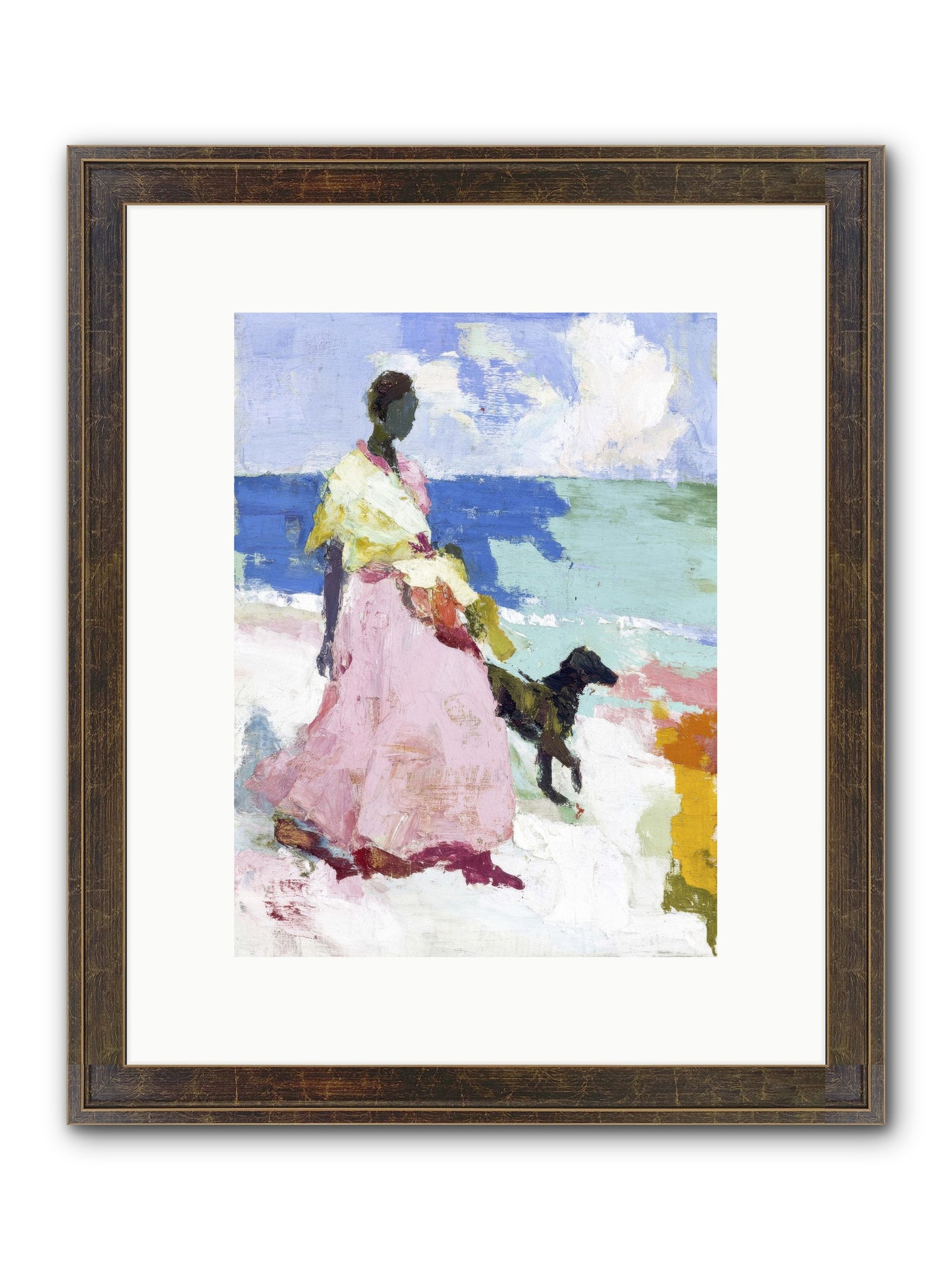 The Sea's Tender Heart Framed Print - Slimwoods Black/Gold 9x12
