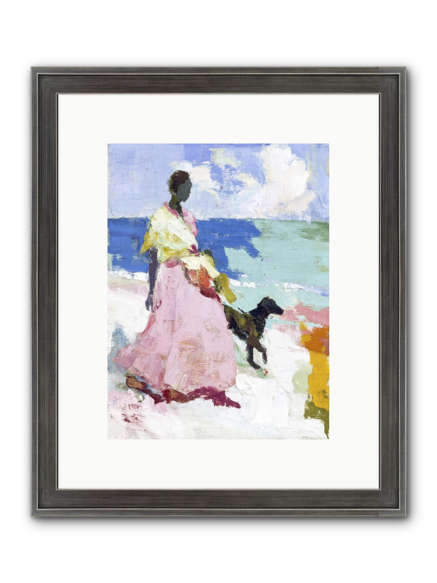 The Sea's Tender Heart Framed Print - Slimwoods Black/Silver 9x12