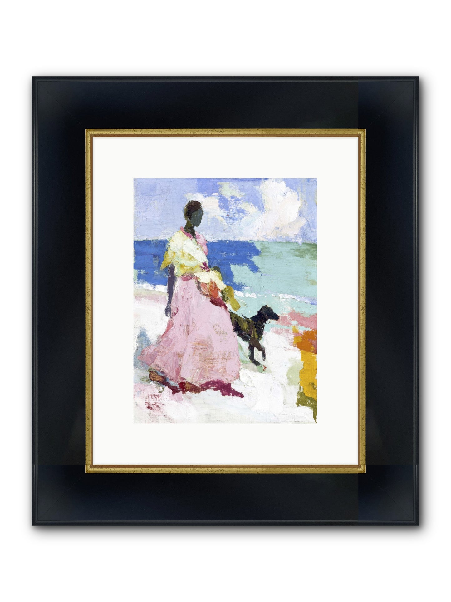 The Sea's Tender Heart Framed Print - Wide Black w/Gold 9x12