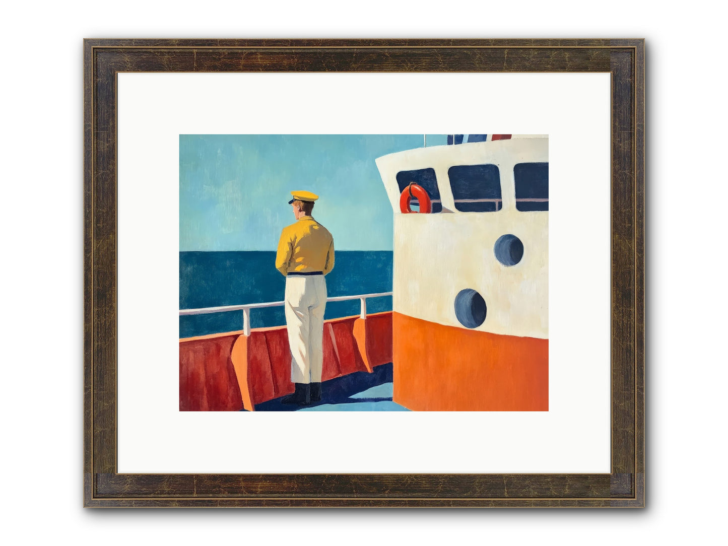 The Seafarer Framed Print - Slimwoods Black/Gold 12x9