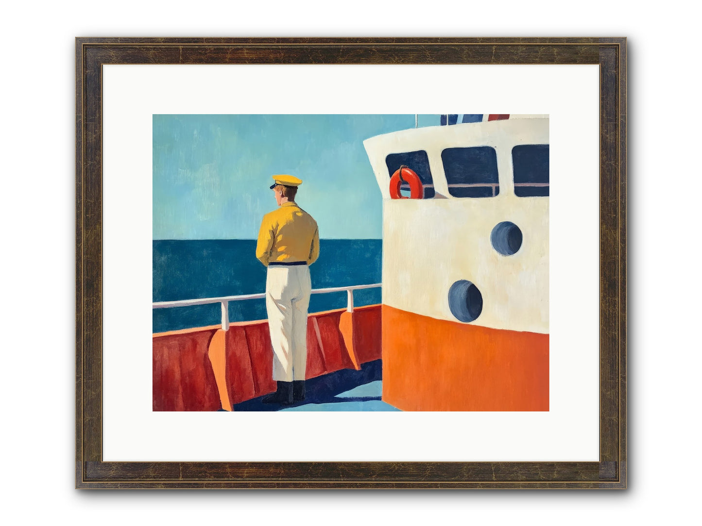 The Seafarer Framed Print - Slimwoods Black/Gold 16x12