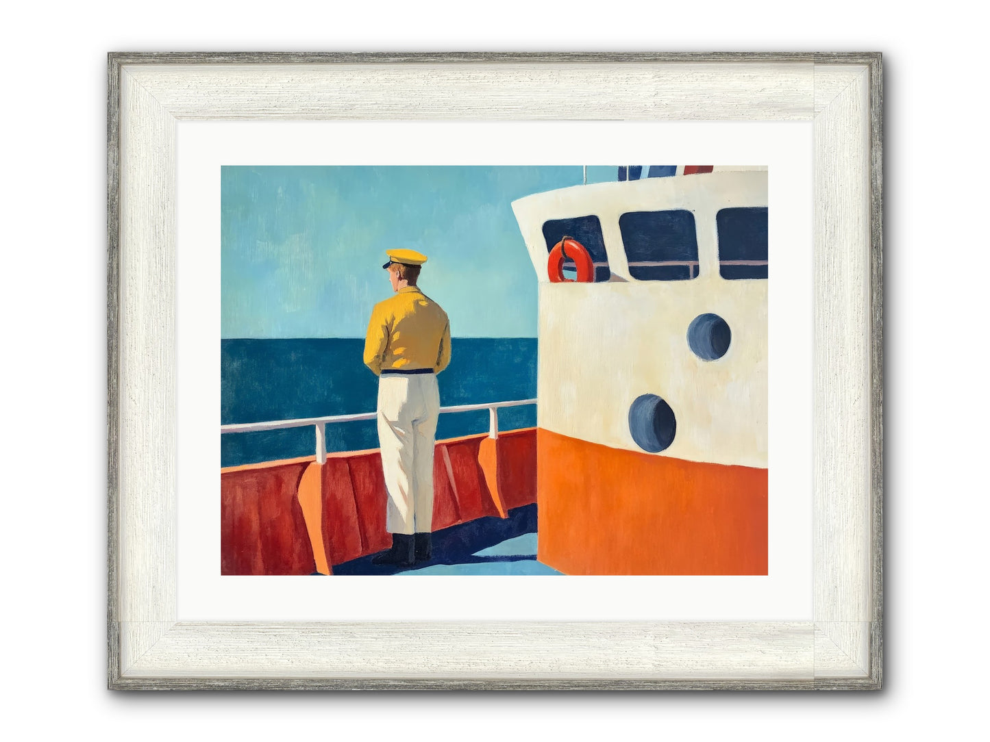 The Seafarer Framed Print - Driftwood White 24x18