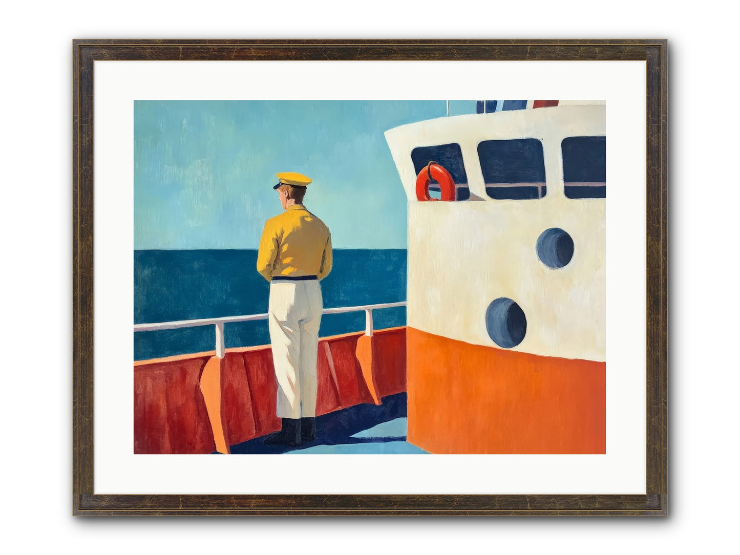 The Seafarer Framed Print - Slimwoods Black/Gold 24x18