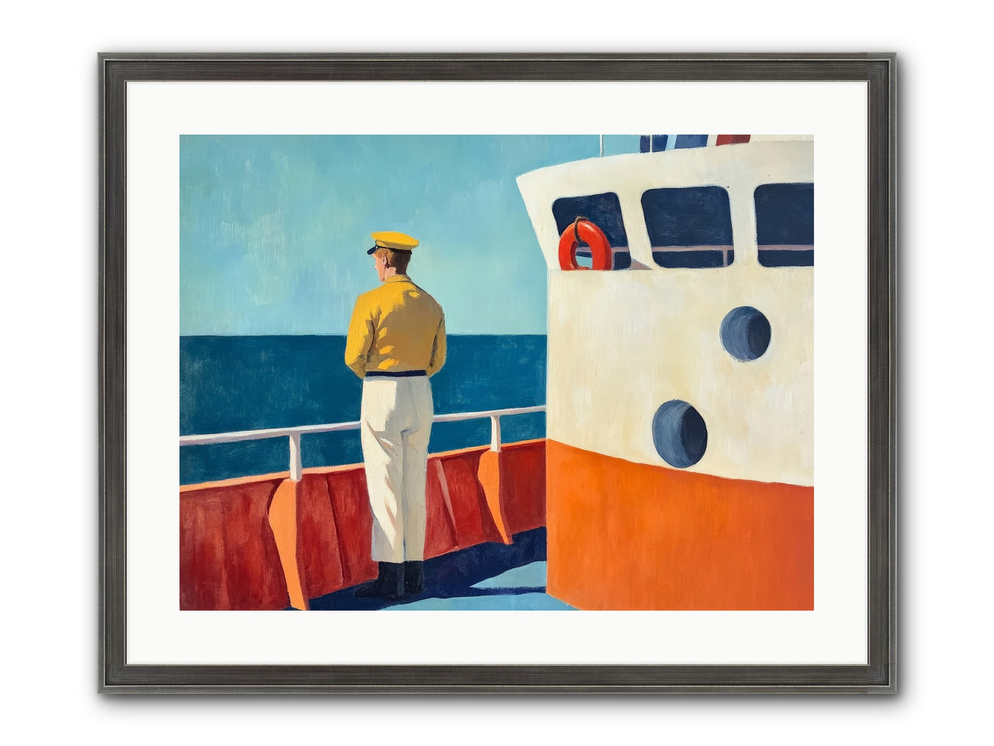 The Seafarer Framed Print - Slimwoods Black/Silver 24x18