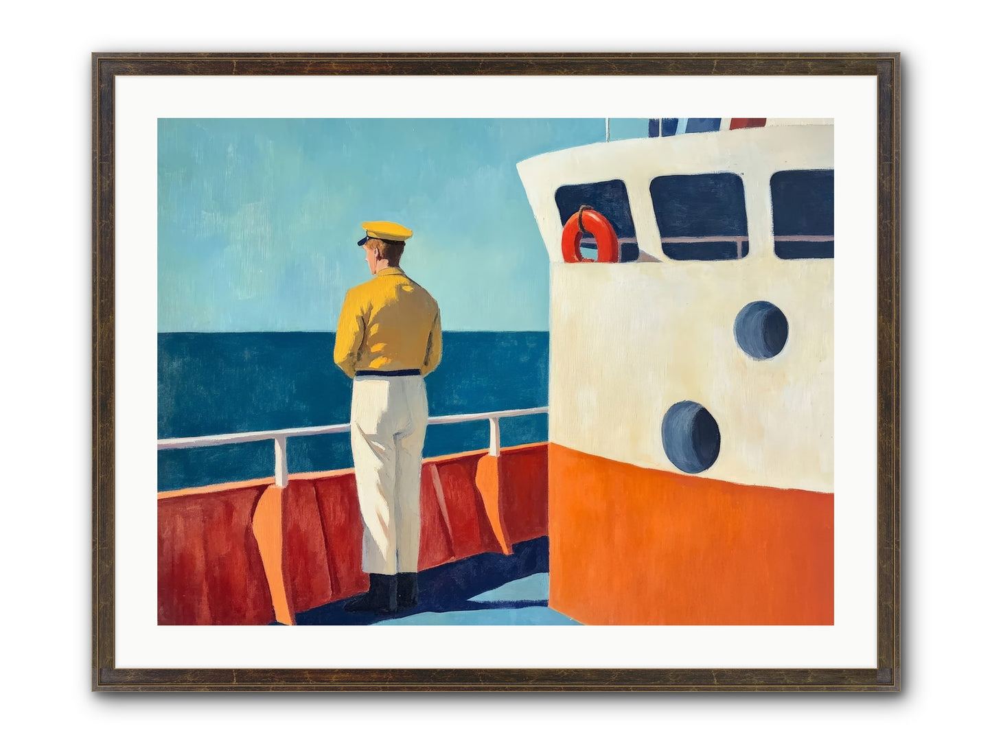 The Seafarer Framed Print - Slimwoods Black/Gold 32x24
