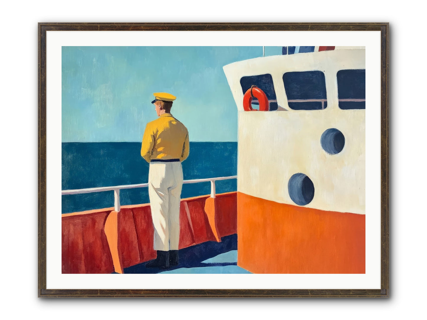 The Seafarer Framed Print - Slimwoods Black/Gold 40x30