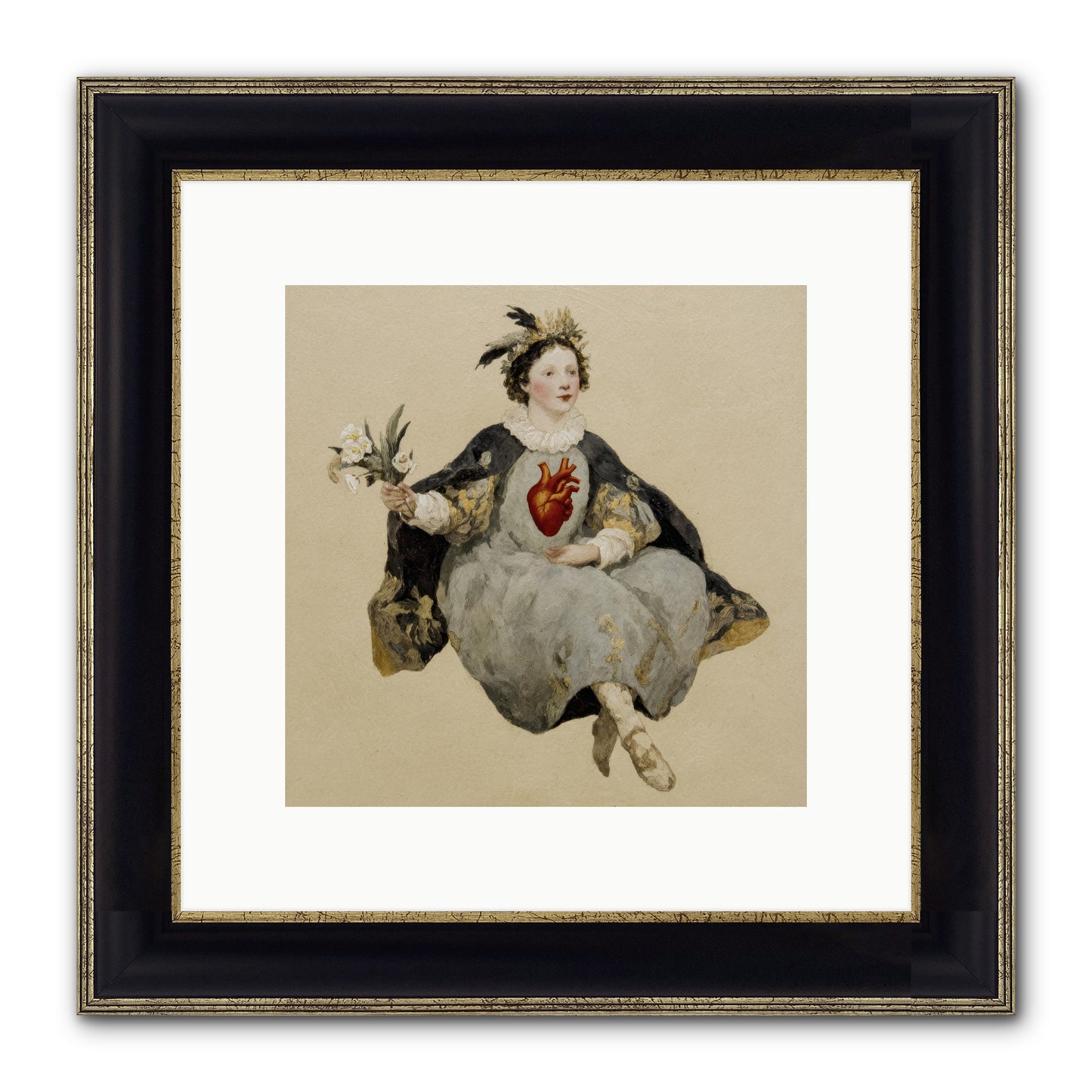 The Secret Address Of Us Framed Print - Black & Gold 10x10