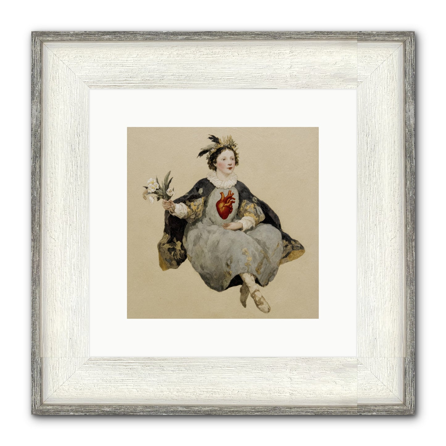 The Secret Address Of Us Framed Print - Driftwood White 10x10