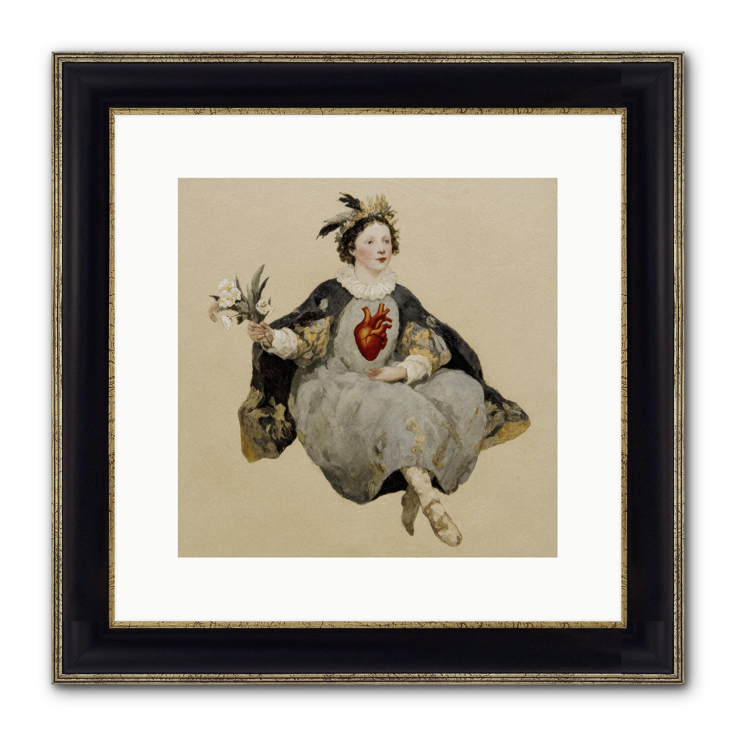 The Secret Address Of Us Framed Print - Black & Gold 12x12