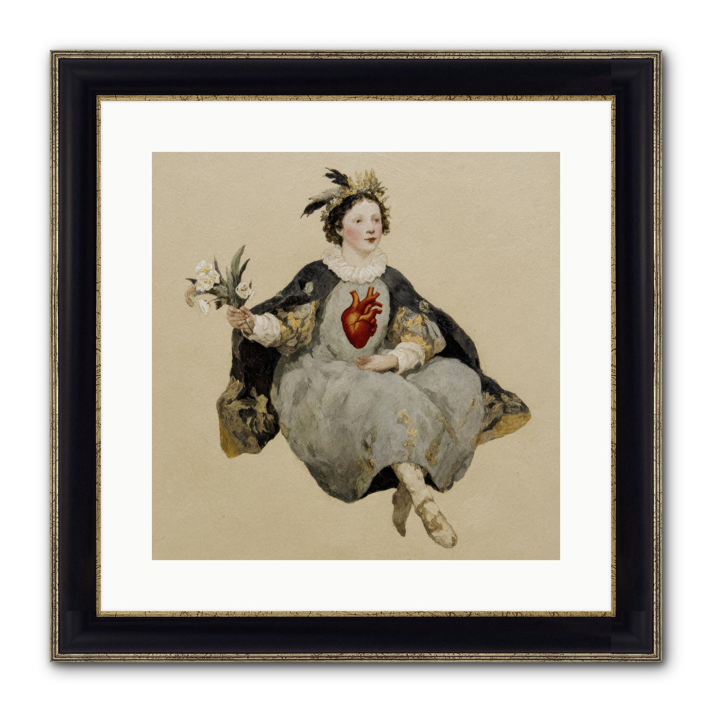 The Secret Address Of Us Framed Print - Black & Gold 16x16