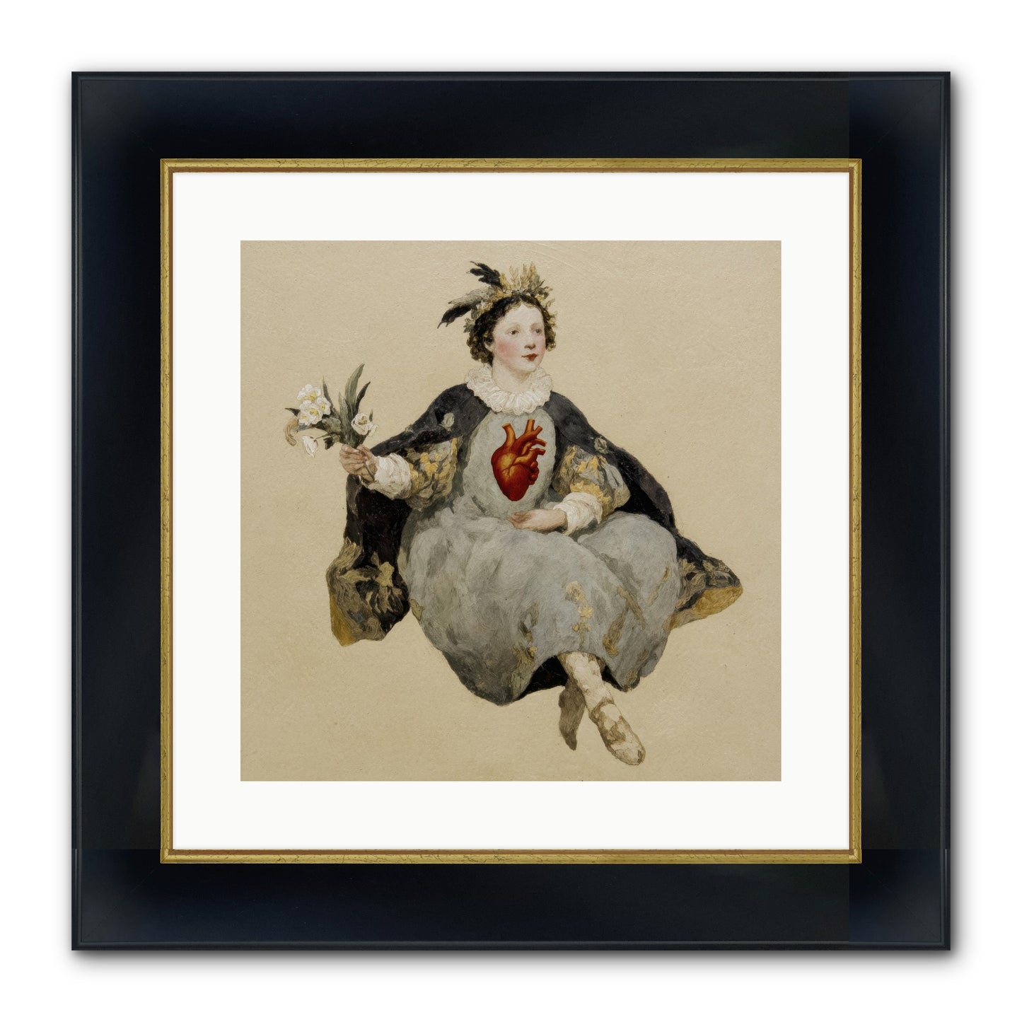 The Secret Address Of Us Framed Print - Wide Black w/Gold 16x16
