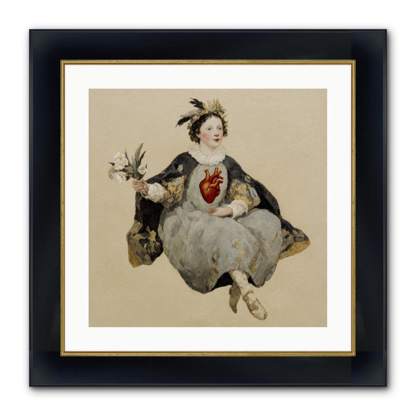 The Secret Address Of Us Framed Print - Wide Black w/Gold 20x20