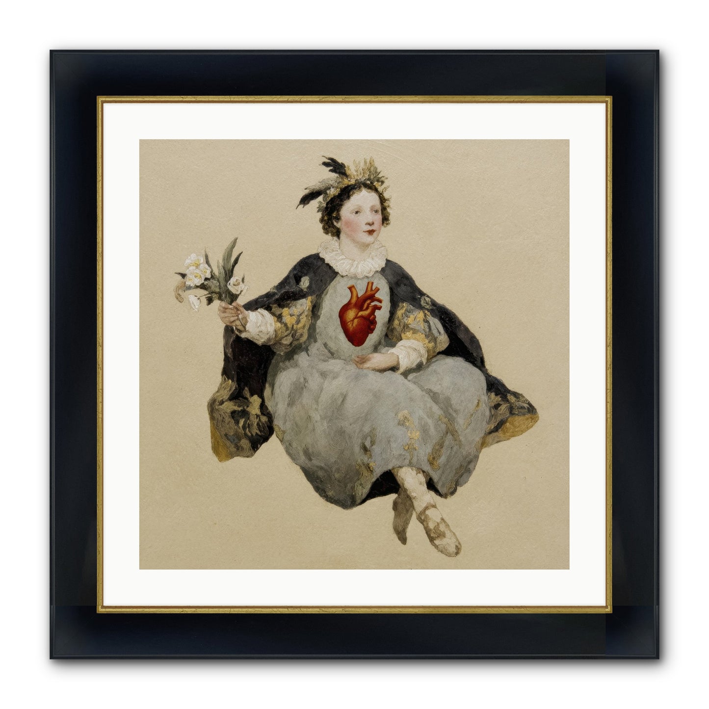 The Secret Address Of Us Framed Print - Wide Black w/Gold 24x24