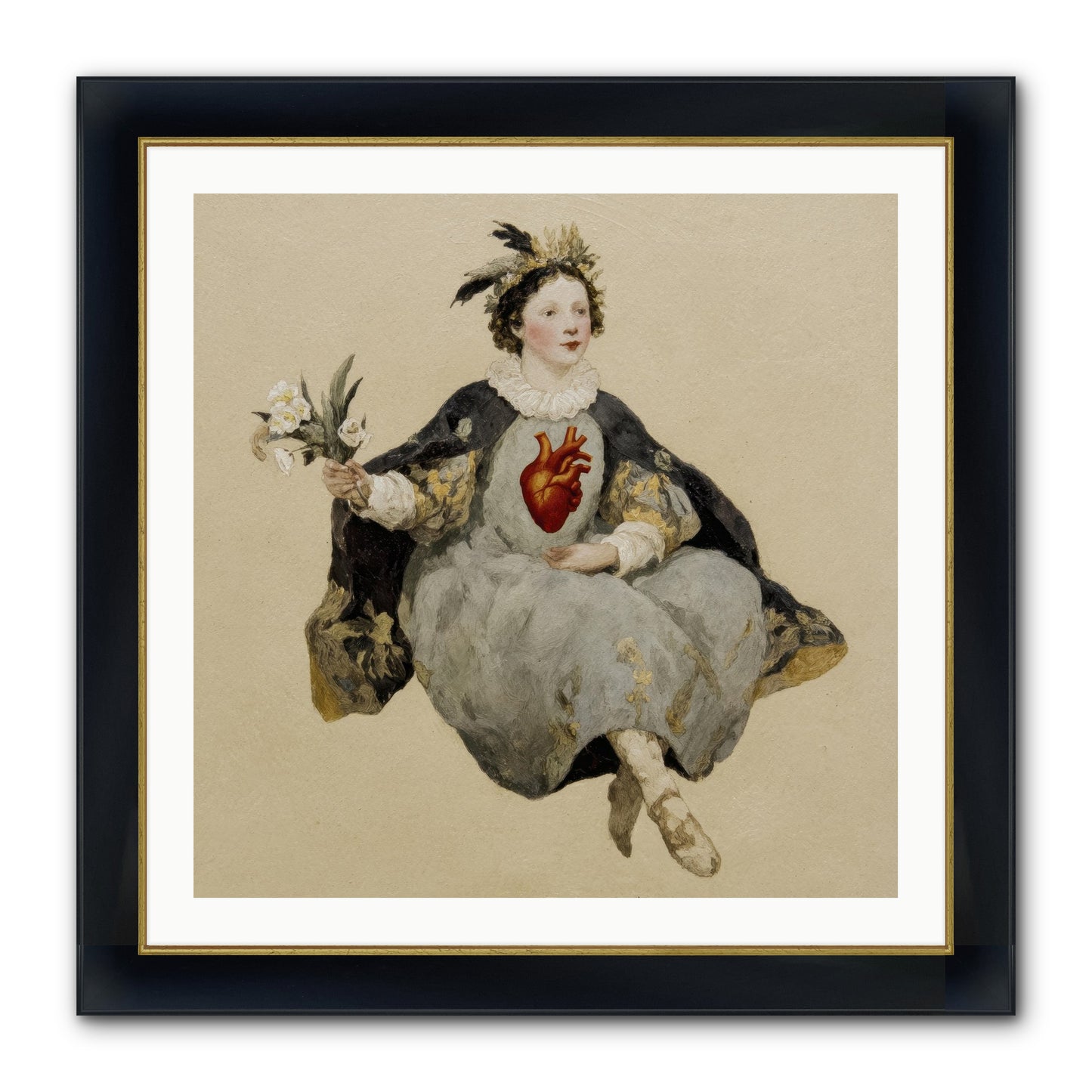 The Secret Address Of Us Framed Print - Wide Black w/Gold 30x30