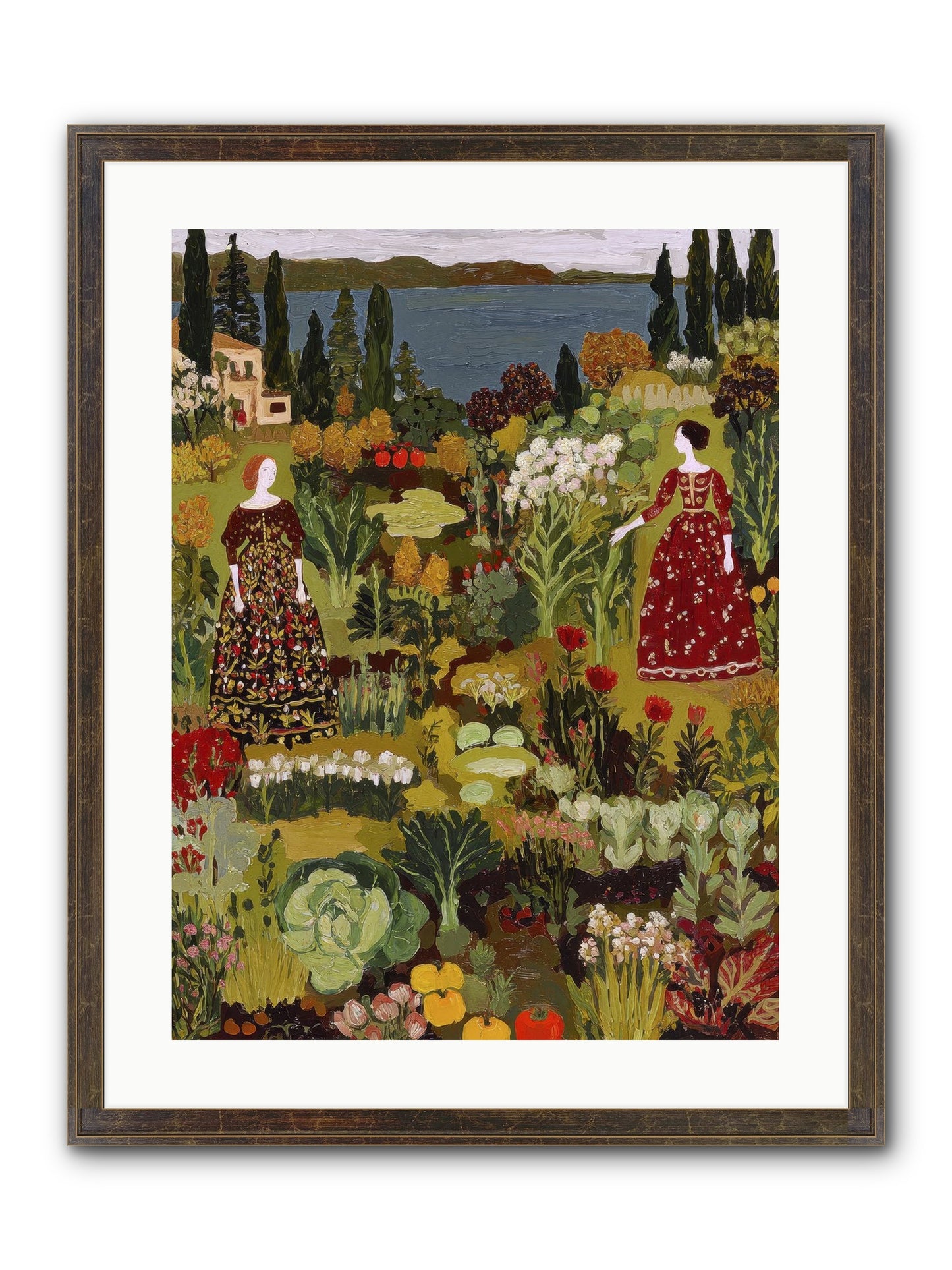 The Secret Garden Preserved Framed Print - Slimwoods Black/Gold 18x24