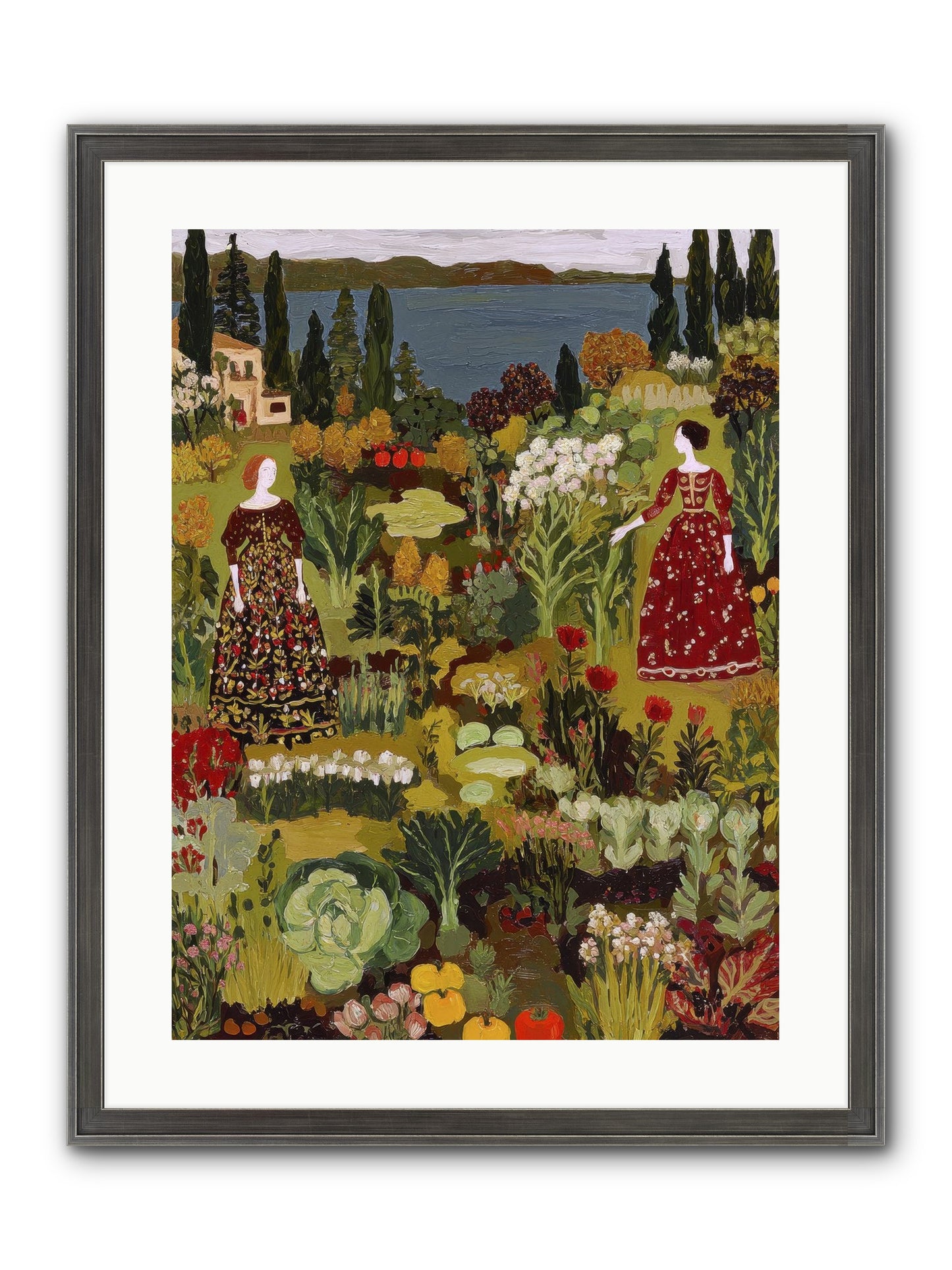 The Secret Garden Preserved Framed Print - Slimwoods Black/Silver 18x24