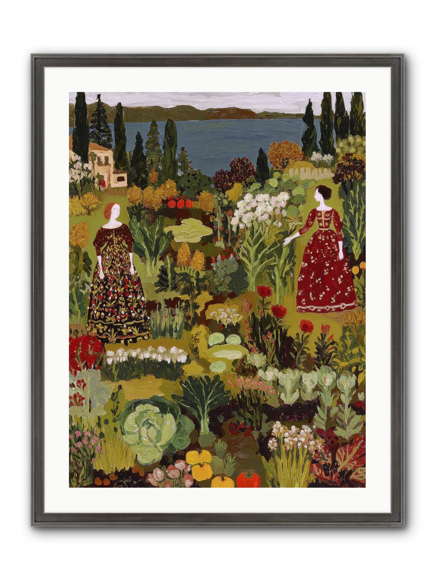 The Secret Garden Preserved Framed Print - Slimwoods Black/Silver 24x32