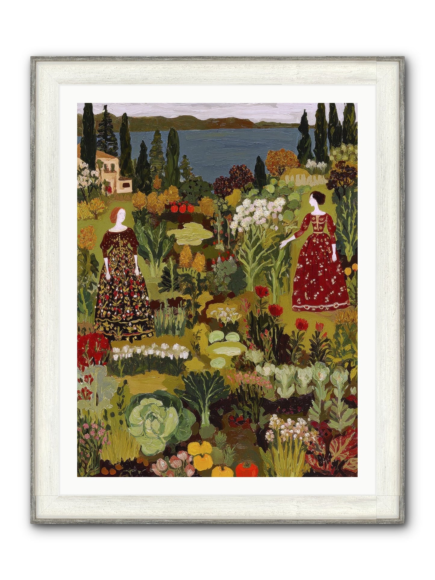 The Secret Garden Preserved Framed Print - Driftwood White 30x40