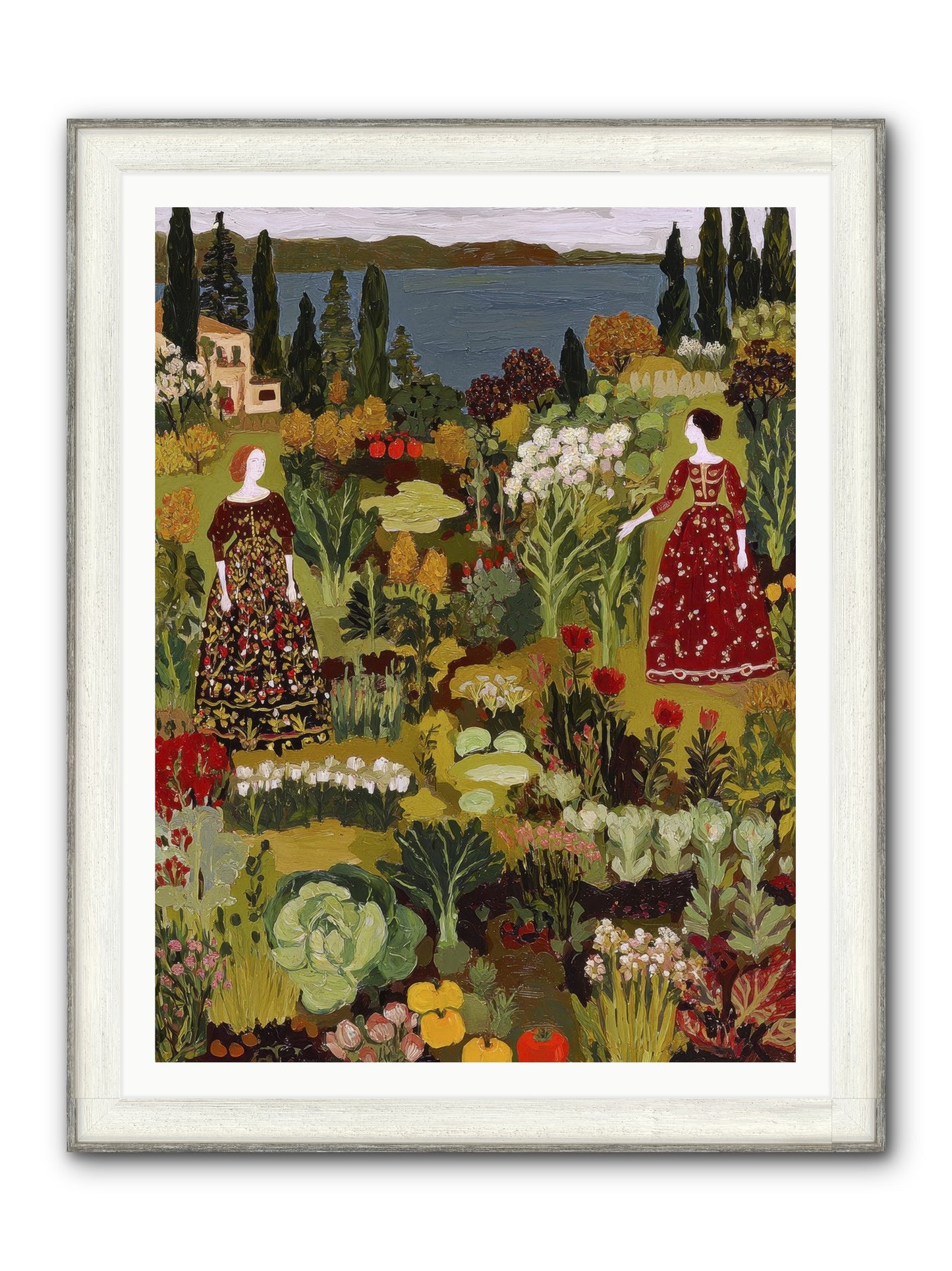 The Secret Garden Preserved Framed Print - Driftwood White 36x48