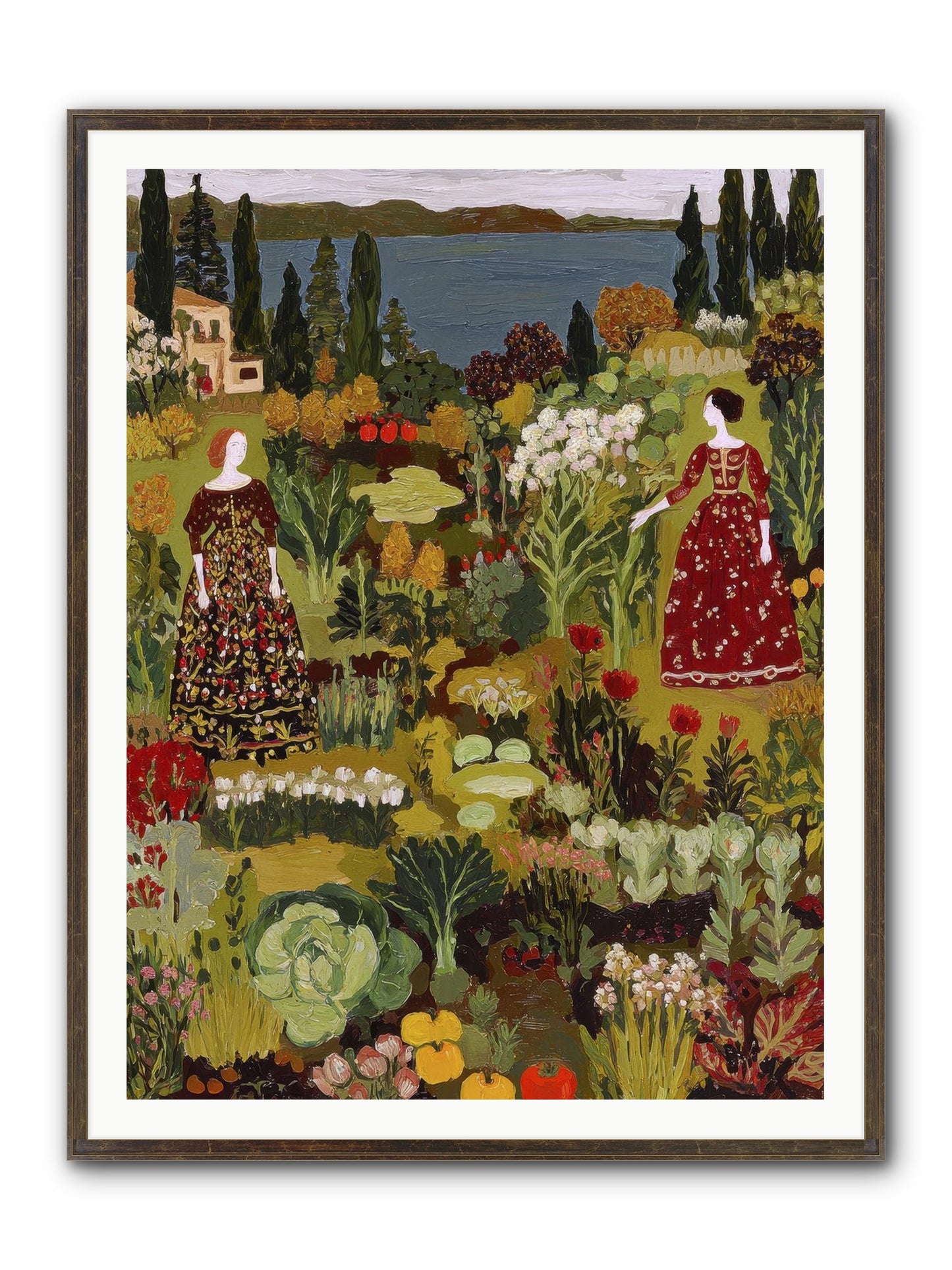 The Secret Garden Preserved Framed Print - Slimwoods Black/Gold 36x48