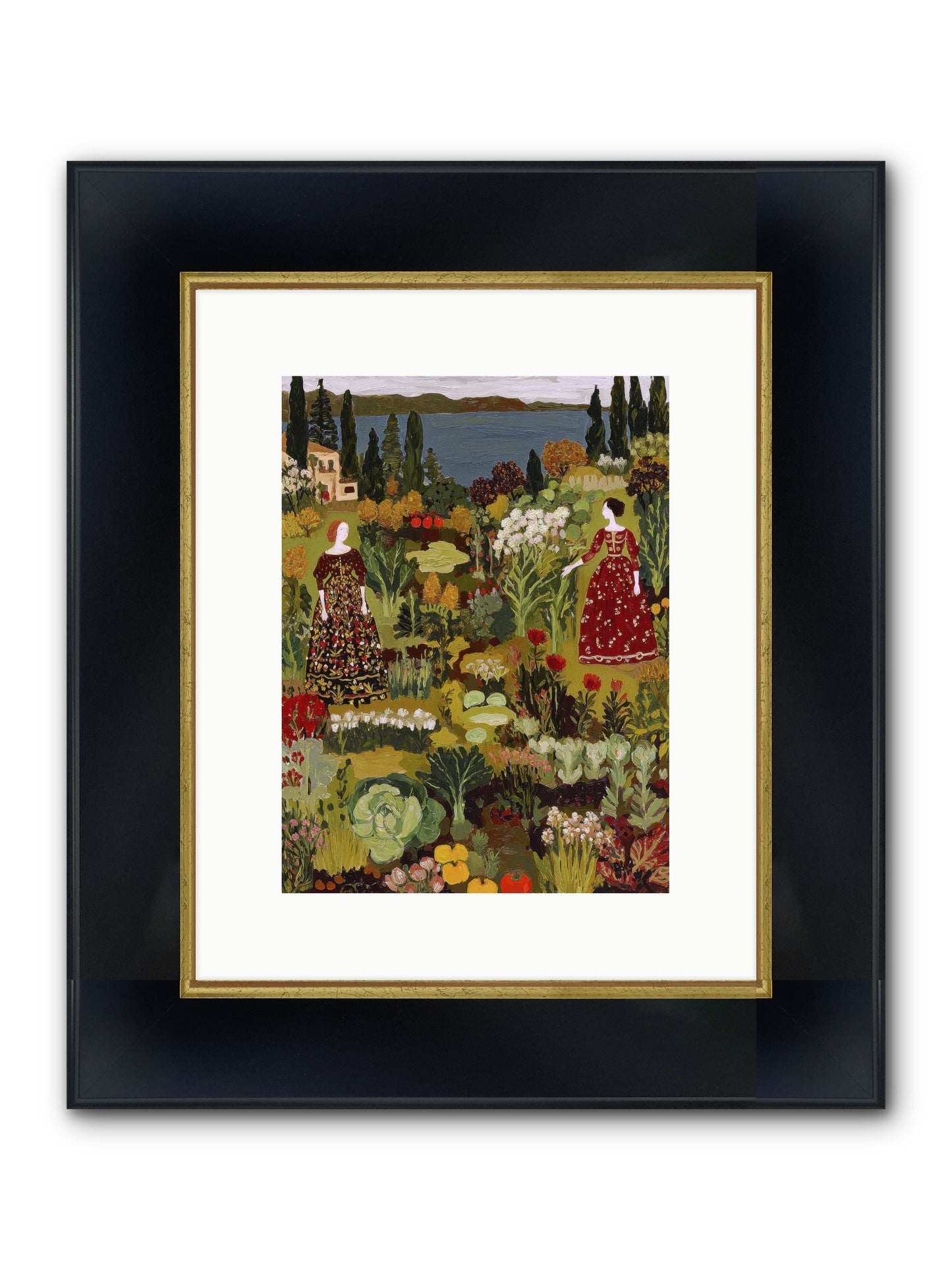 The Secret Garden Preserved Framed Print - Wide Black w/Gold 9x12