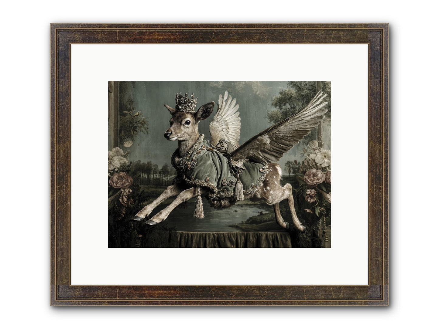 The Secret History Of Petals Framed Print - Slimwoods Black/Gold 12x9