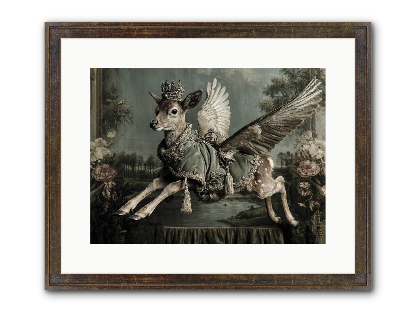 The Secret History Of Petals Framed Print - Slimwoods Black/Gold 16x12