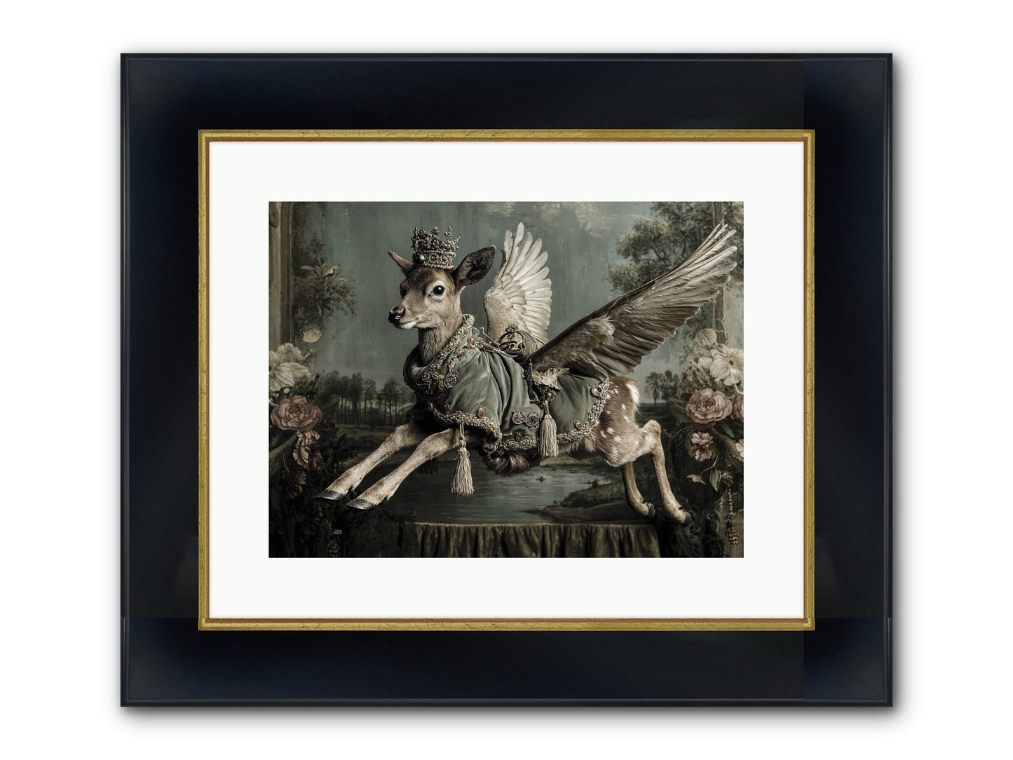 The Secret History Of Petals Framed Print - Wide Black w/Gold 16x12