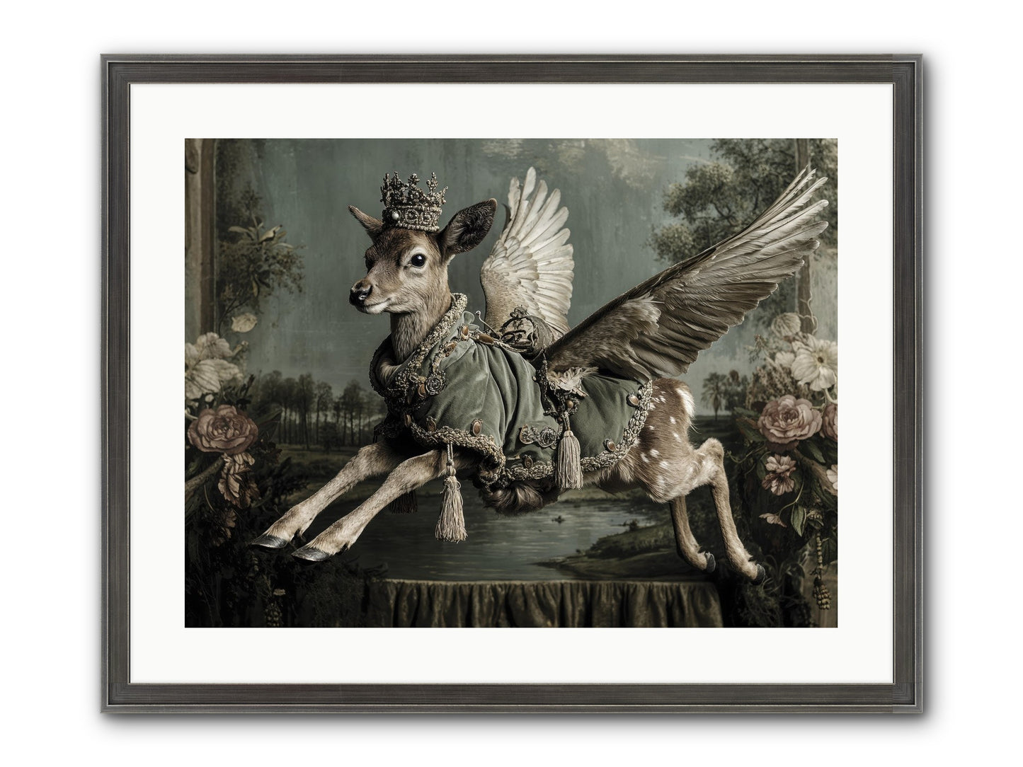 The Secret History Of Petals Framed Print - Slimwoods Black/Silver 24x18