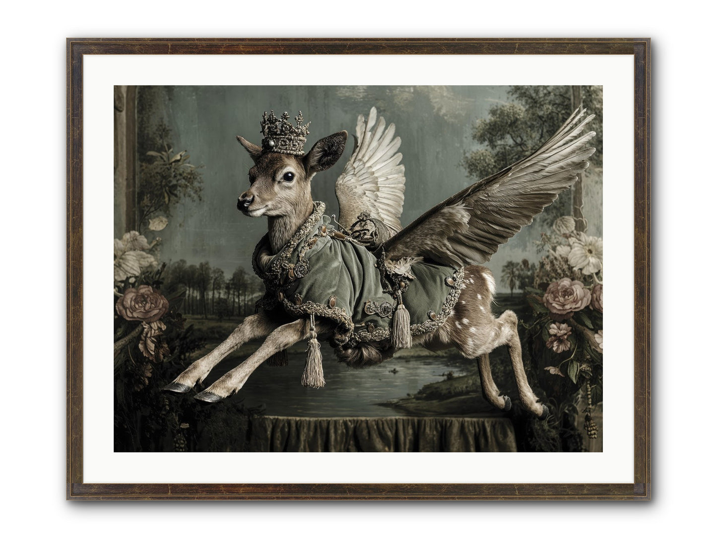 The Secret History Of Petals Framed Print - Slimwoods Black/Gold 32x24