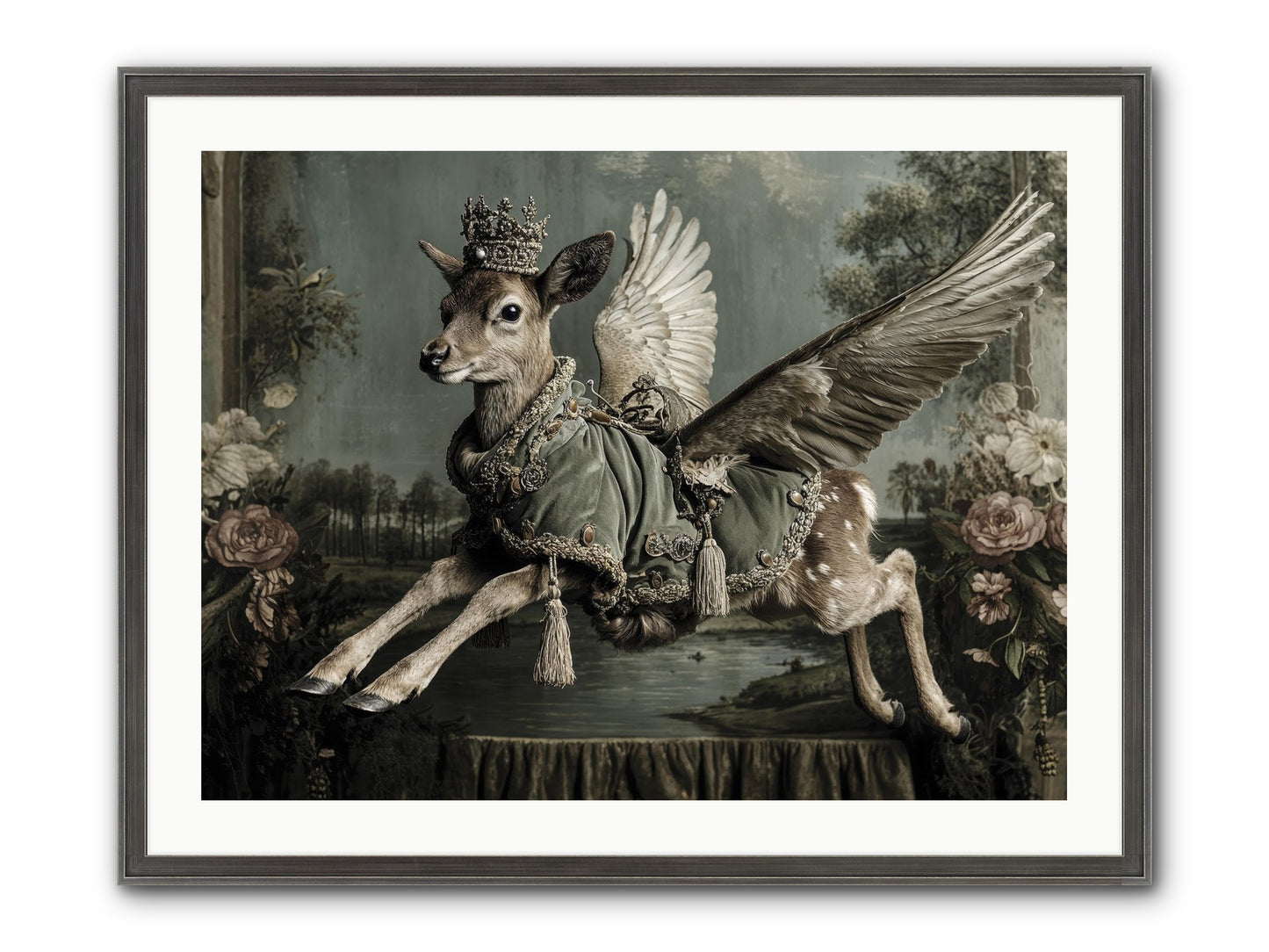 The Secret History Of Petals Framed Print - Slimwoods Black/Silver 32x24