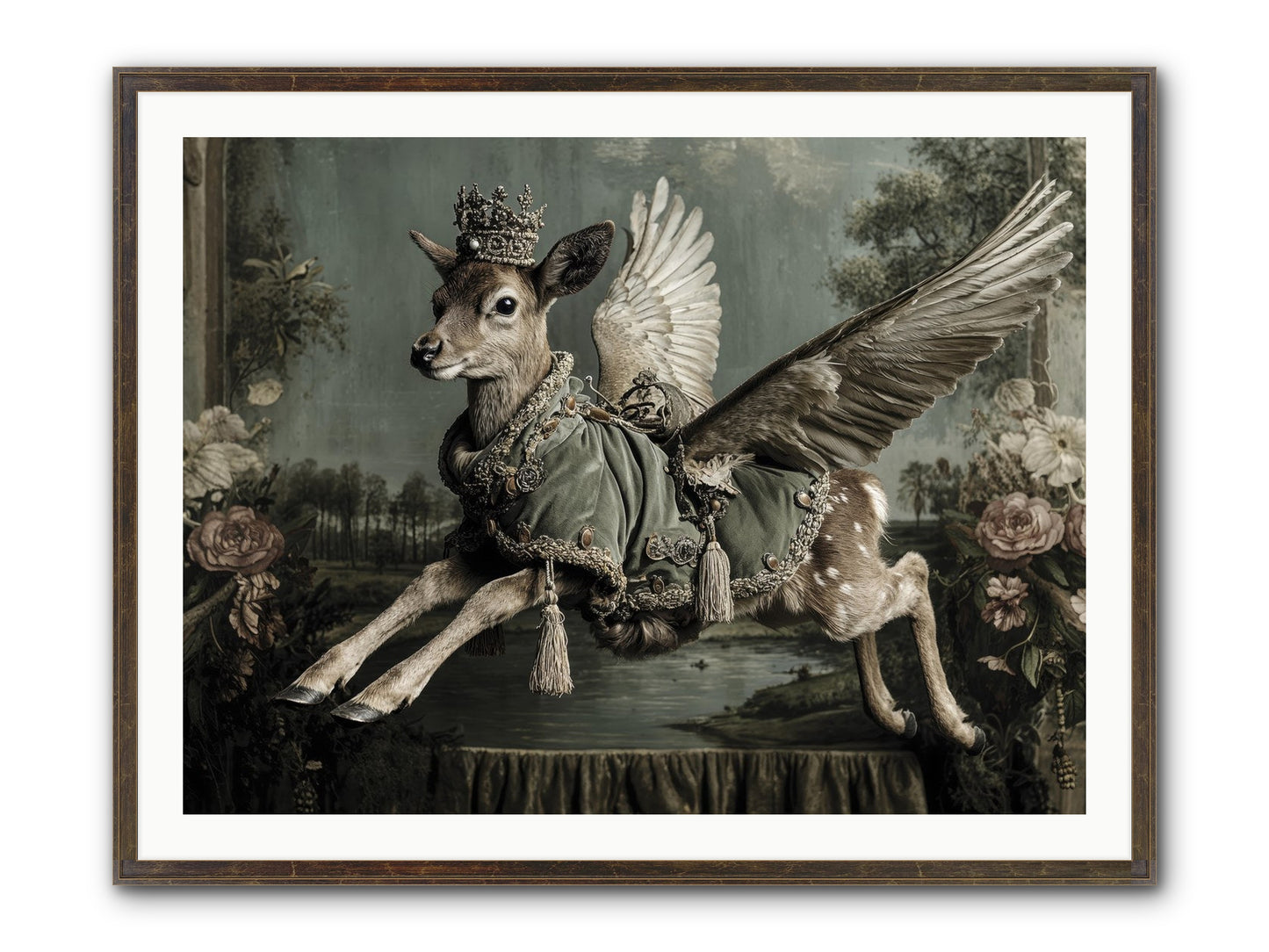 The Secret History Of Petals Framed Print - Slimwoods Black/Gold 40x30