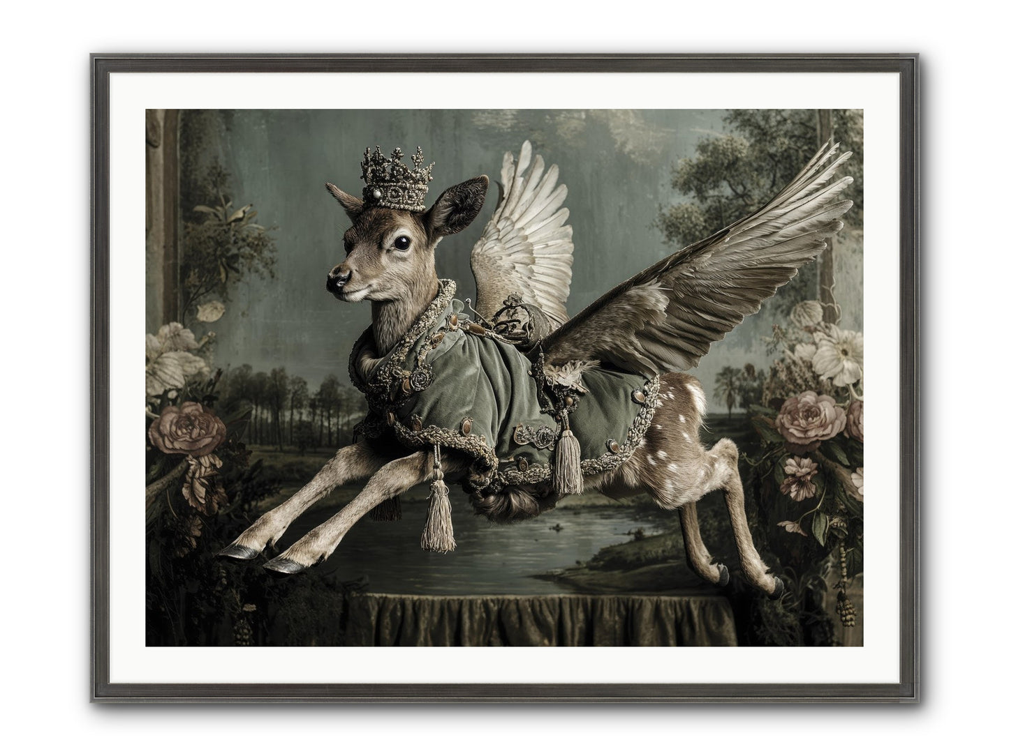 The Secret History Of Petals Framed Print - Slimwoods Black/Silver 40x30