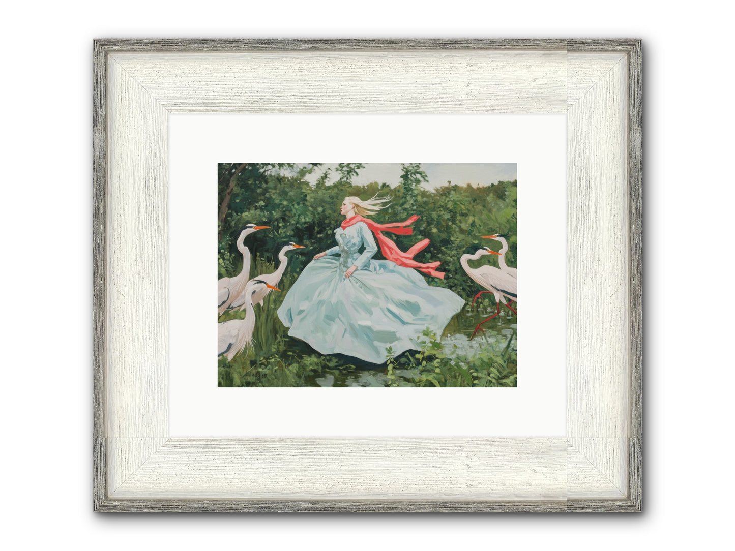The Secret Orchard Framed Print - Driftwood White 12x9