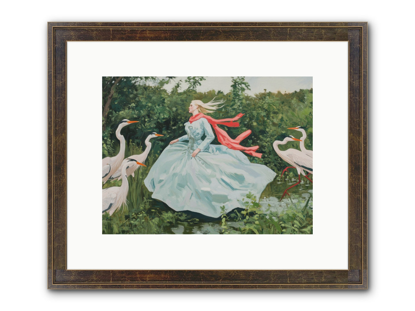 The Secret Orchard Framed Print - Slimwoods Black/Gold 12x9