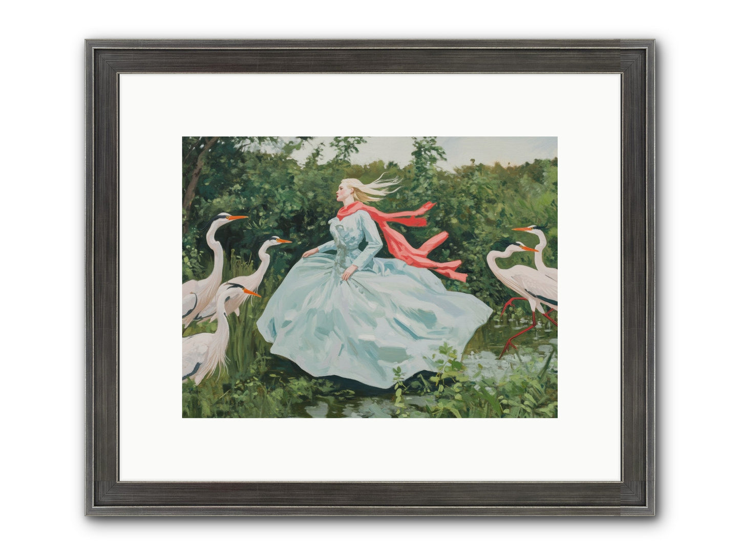 The Secret Orchard Framed Print - Slimwoods Black/Silver 12x9