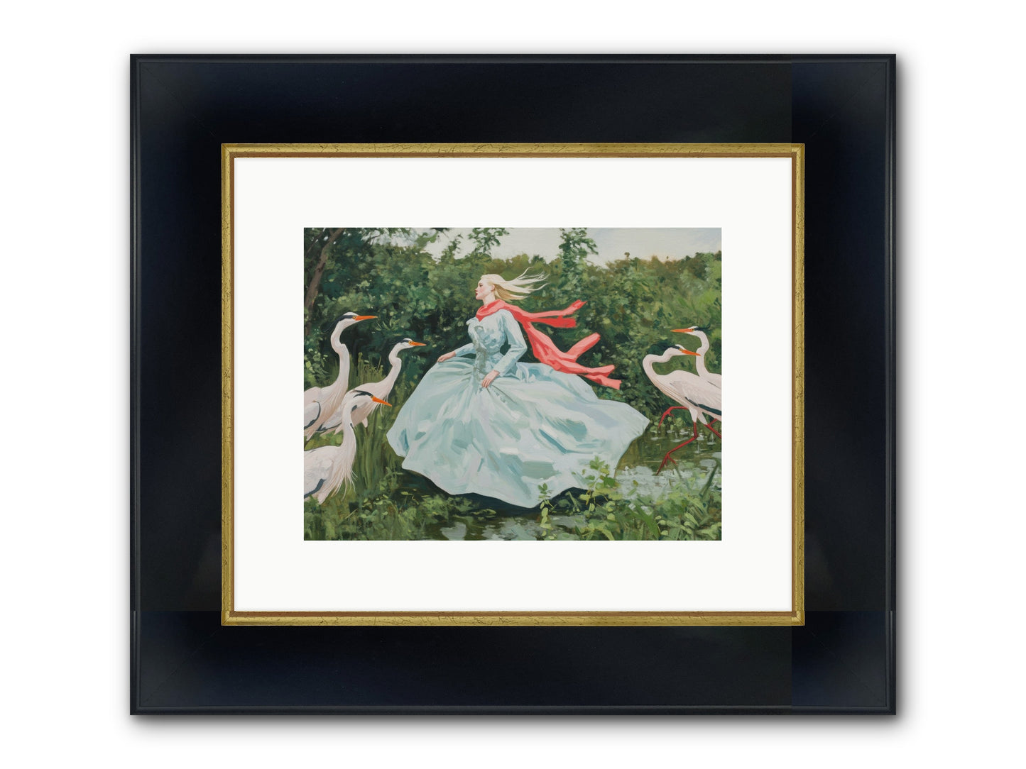 The Secret Orchard Framed Print - Wide Black w/Gold 12x9