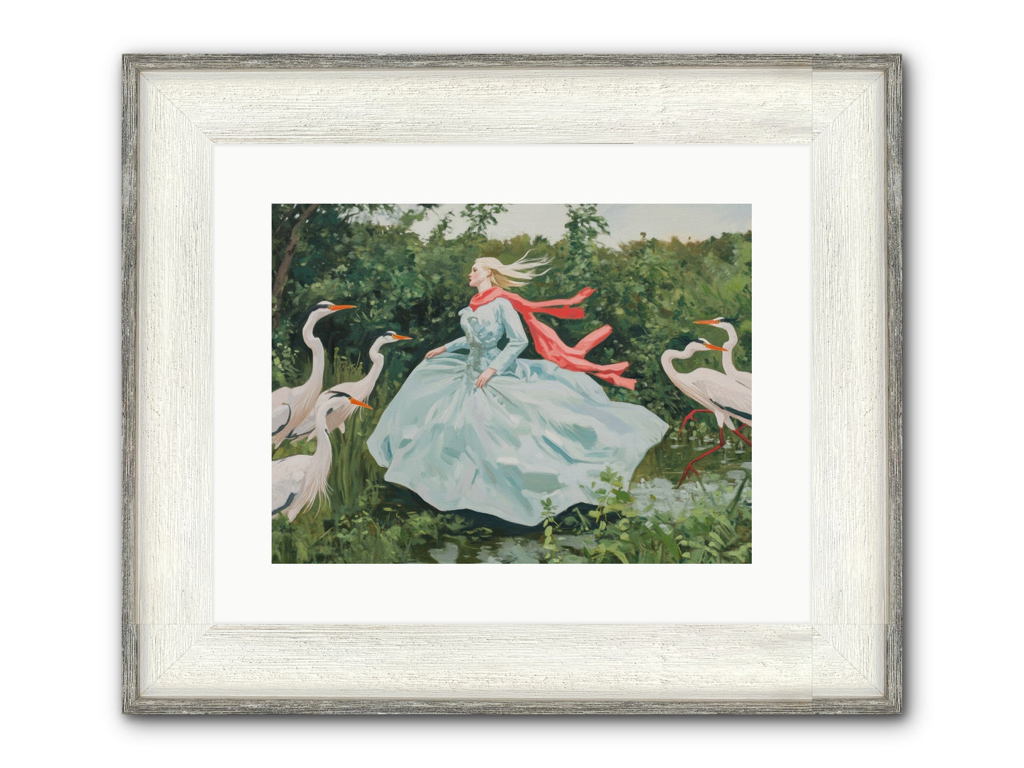 The Secret Orchard Framed Print - Driftwood White 16x12